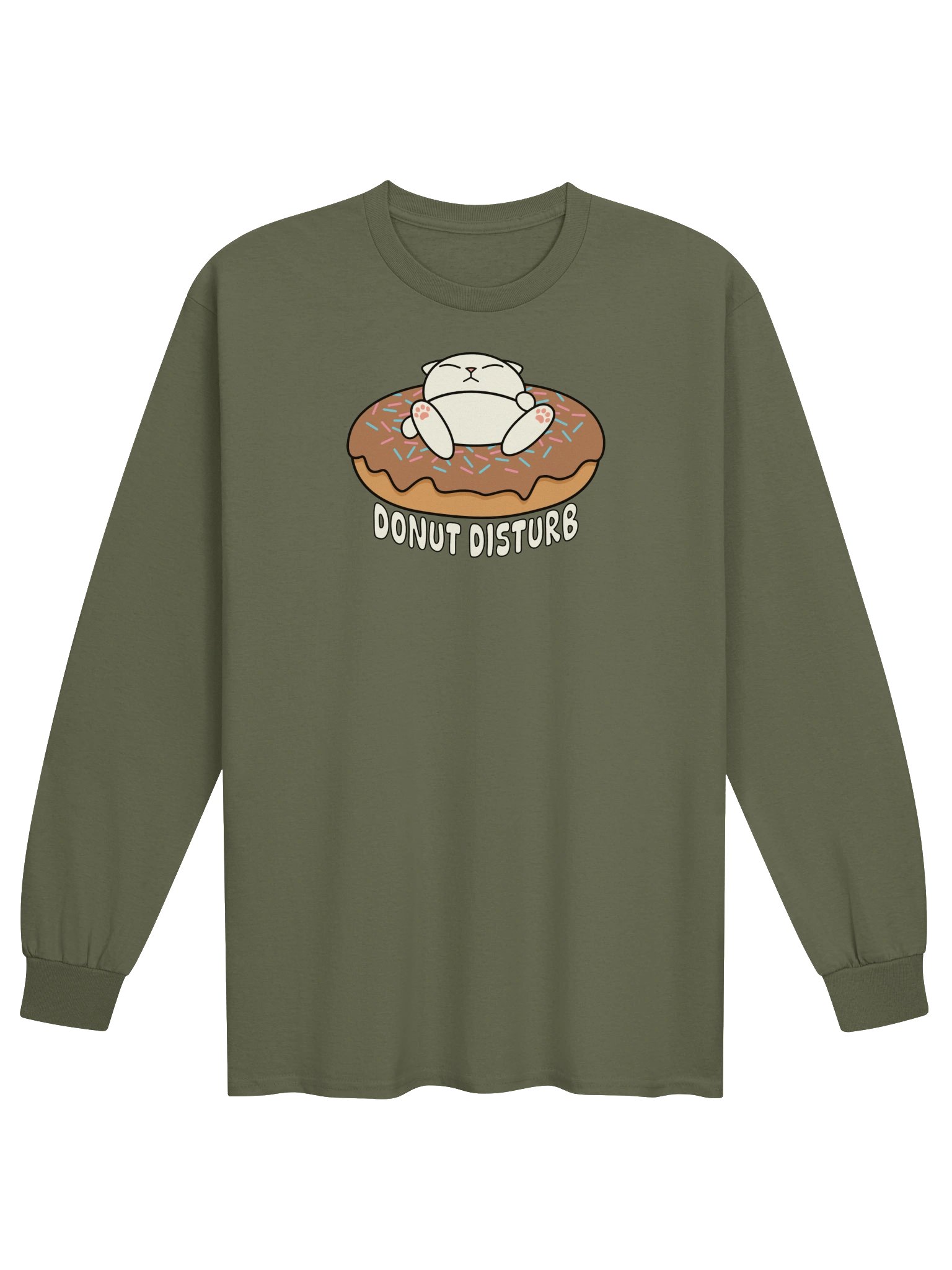 Donut Disturb Cat - Unisex Adult Long Sleeve T-shirt product image (1)