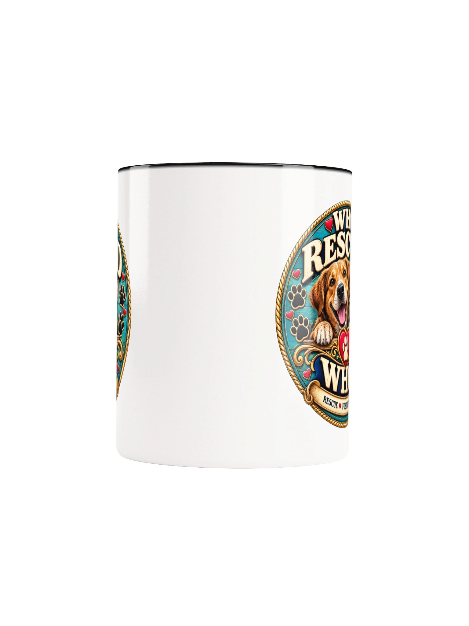 Who Rescued Who? Rescue Pet Two Color Mug product image (5)