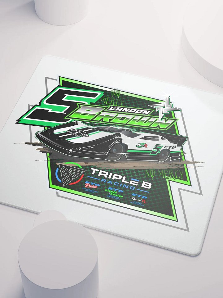 Landon Brown Late Model Mouse Pad (Light Grey) product image (1)