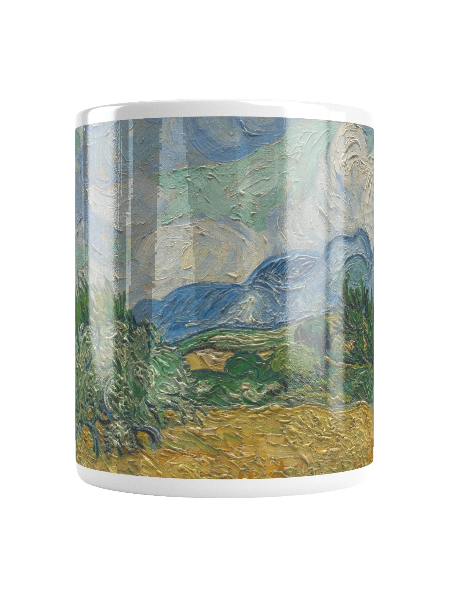 Wheat Field with Cypresses (Vincent van Gogh) Mug product image (3)