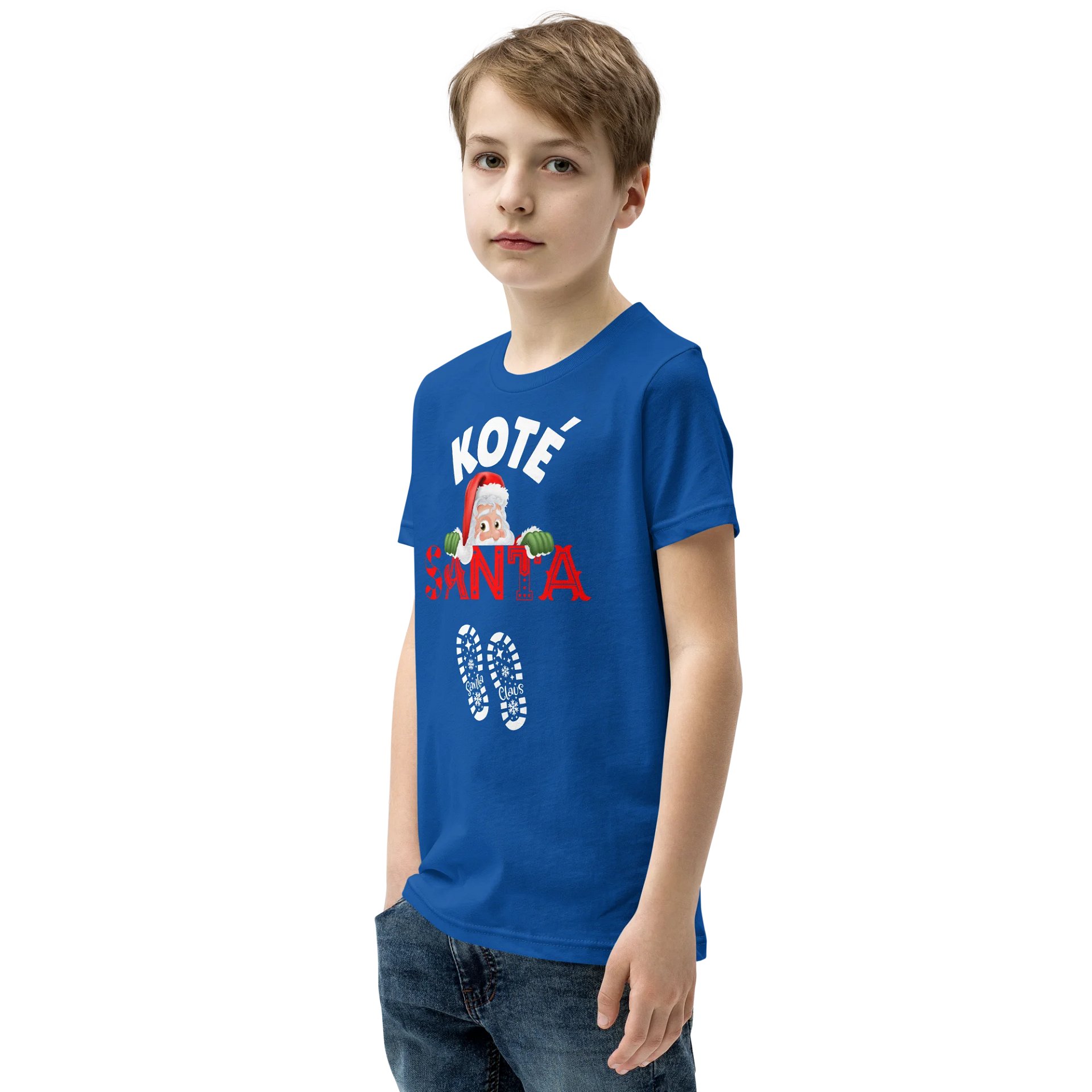 Cheerful Santa Youth T-Shirt product image (64)