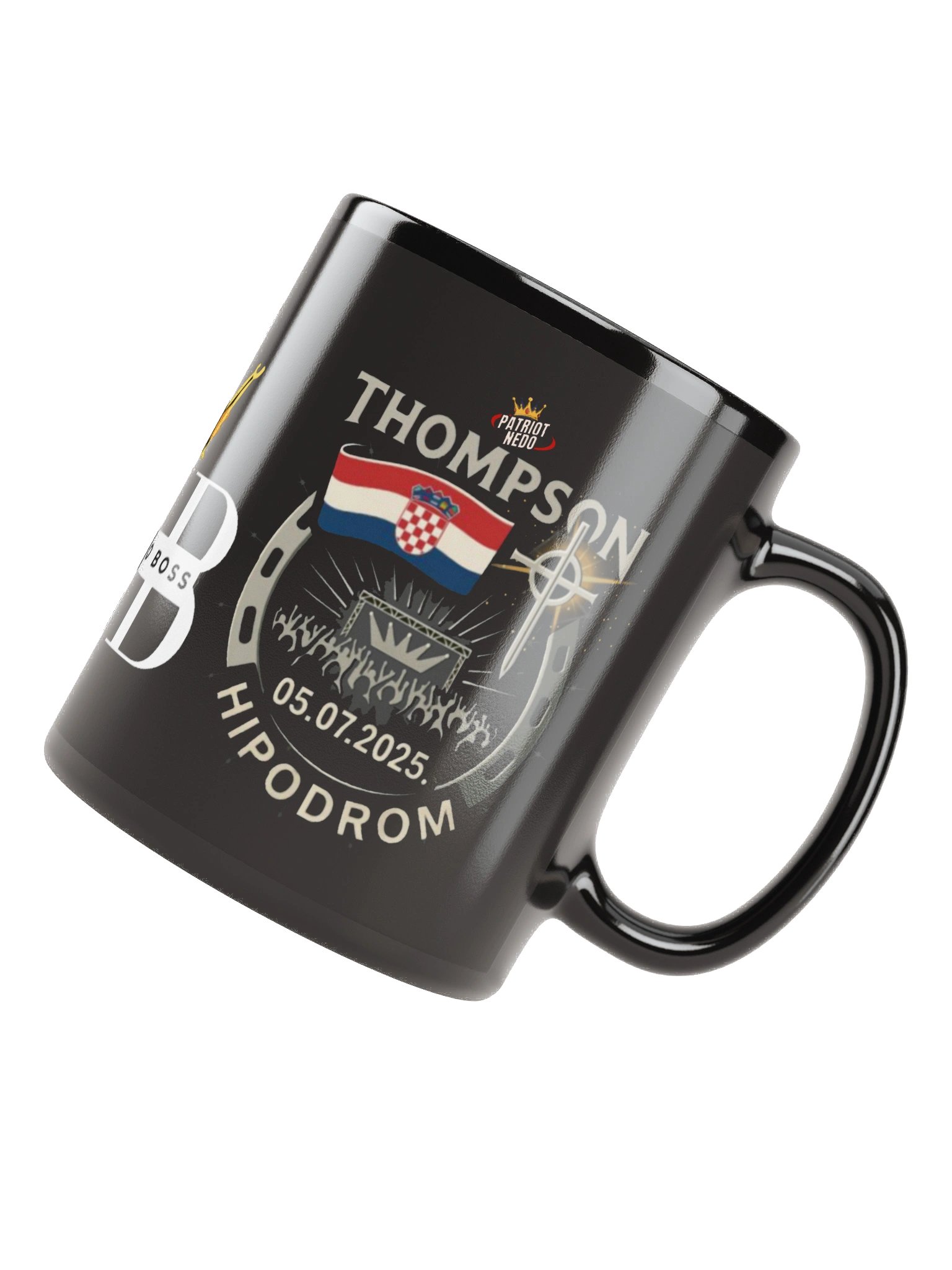 Patriotic Crest Black Mug product image (4)