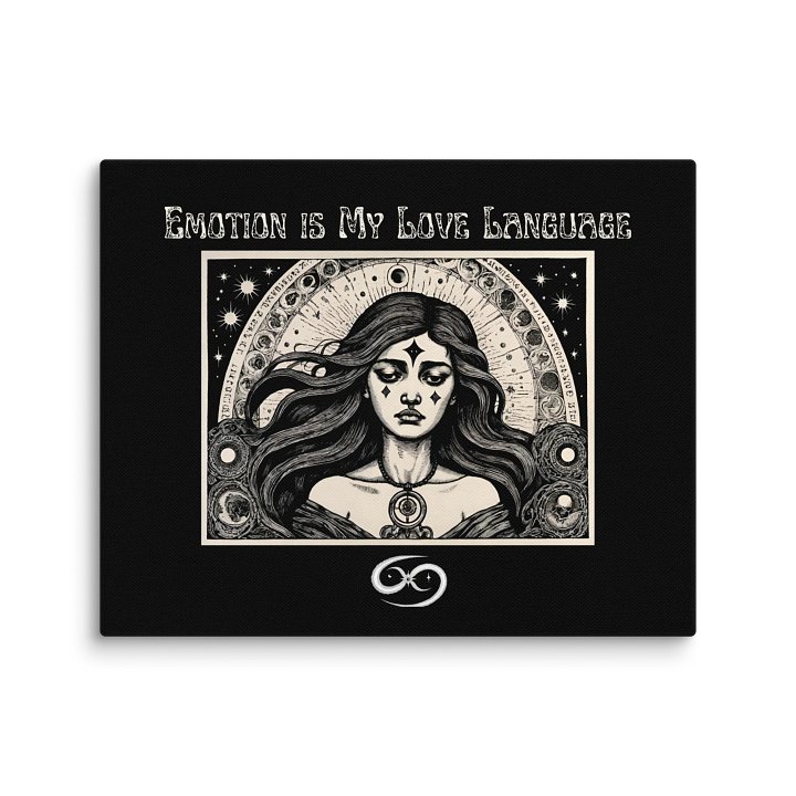 Cancer Zodiac 2025, Emotions are My Love Language, Canvas Print product image (2)