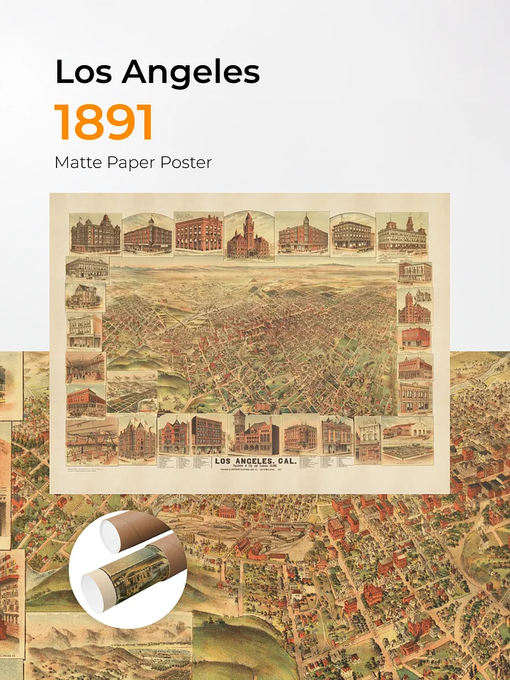 Los Angeles 1891 (Unframed Poster Print) product image (1)