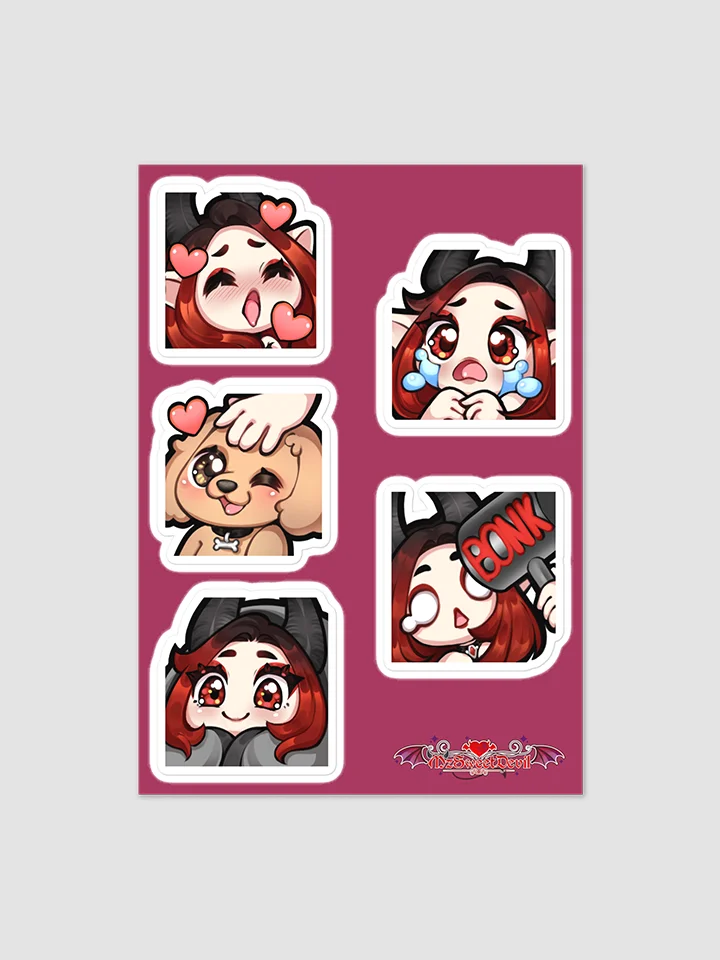 [MzSweetDevil] Kiss Cut Emote Sticker Sheet 2 product image (1)