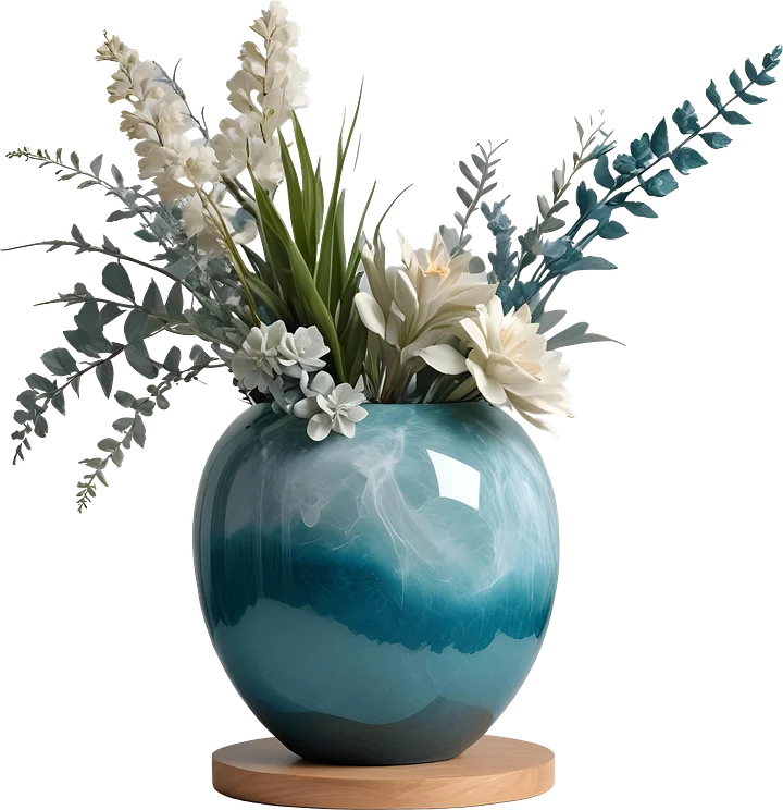 Coastal Luxe spa decor – vase png product image (1)