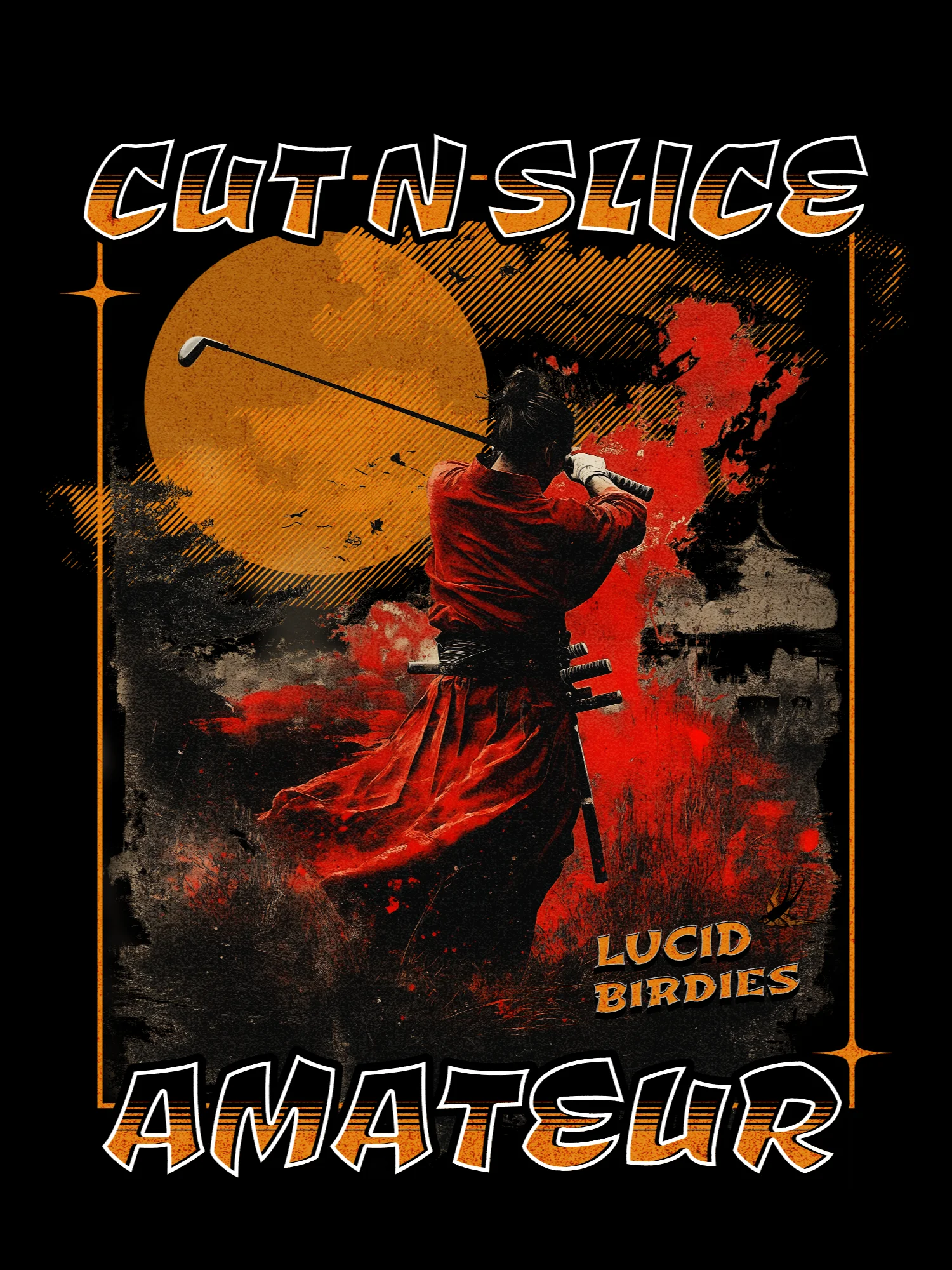Cut N Slice Amateur Samurai Golf Hoodie Sweatshirt product image (37)