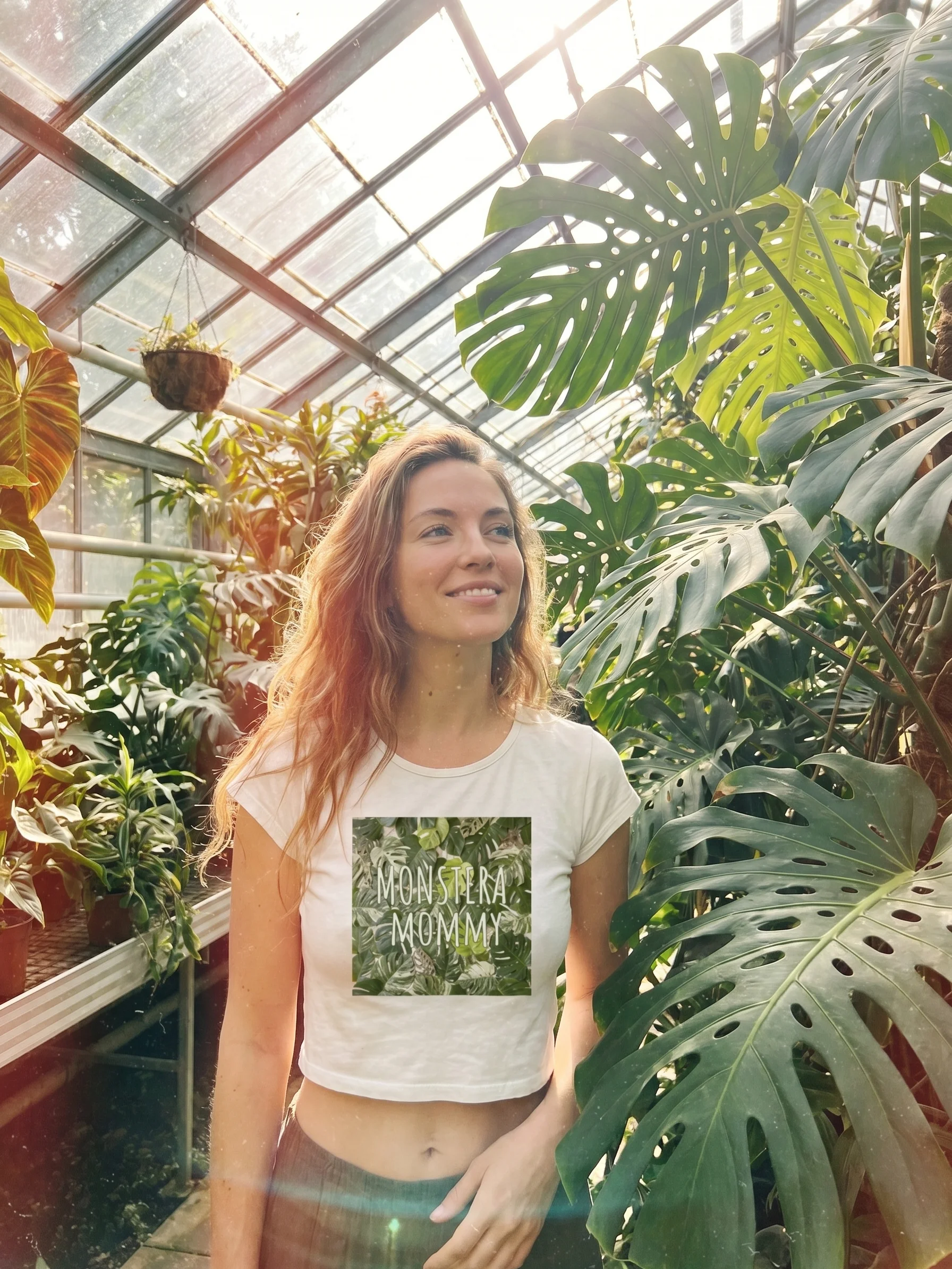 Monstera Mommy Ribbed Baby Tee Crop Top product image (3)