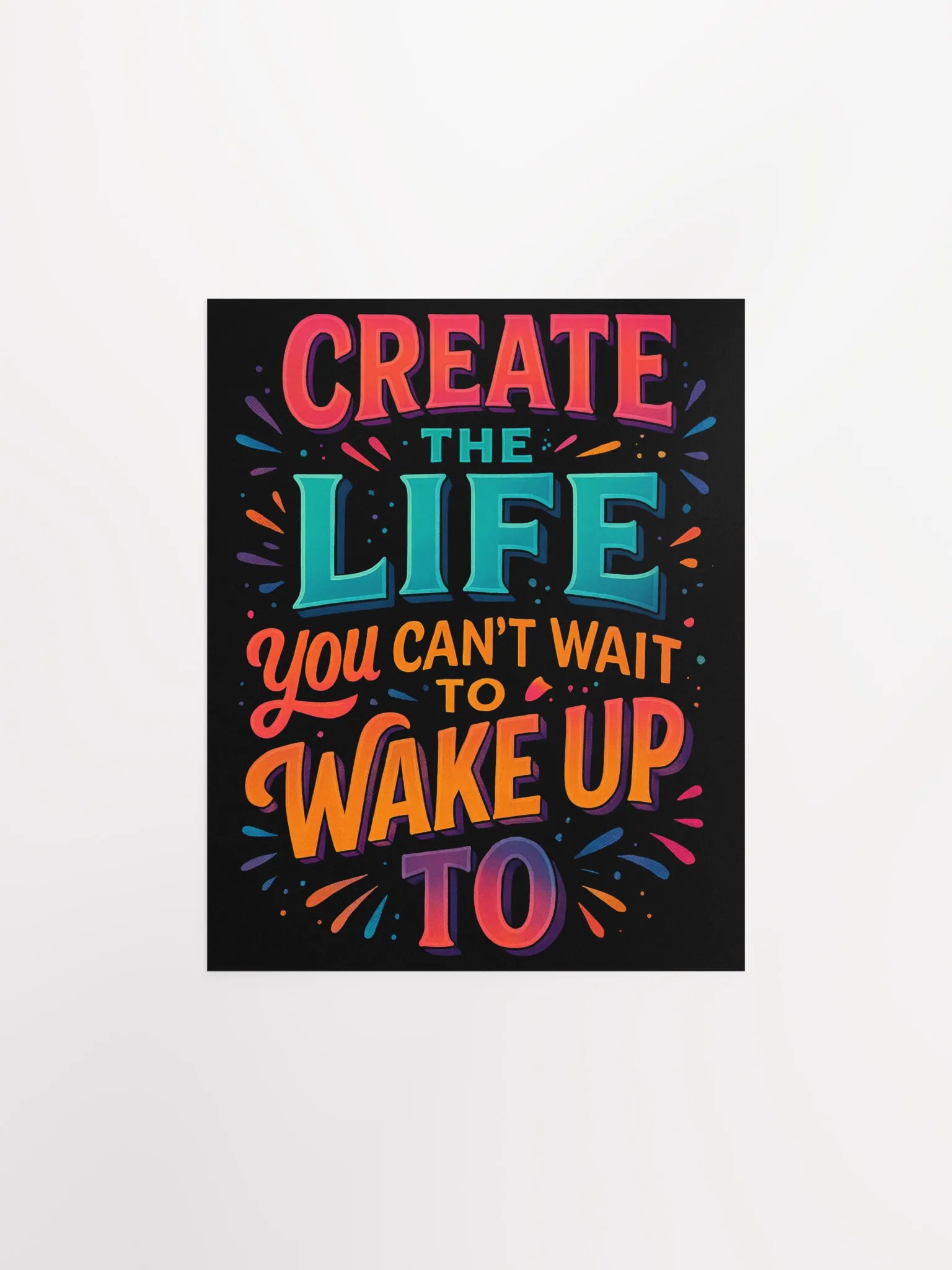 Create the Life – Bold Typography Wall Art Print product image (3)