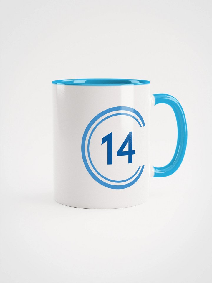 C14 Ceramic mug with blue interior product image (1)