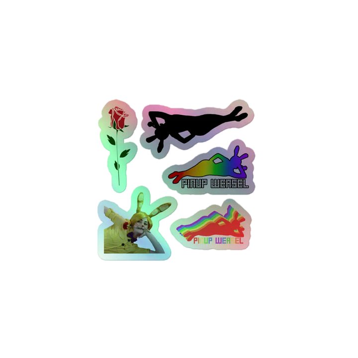 Pinup Weasel Holographic Stickers product image (1)