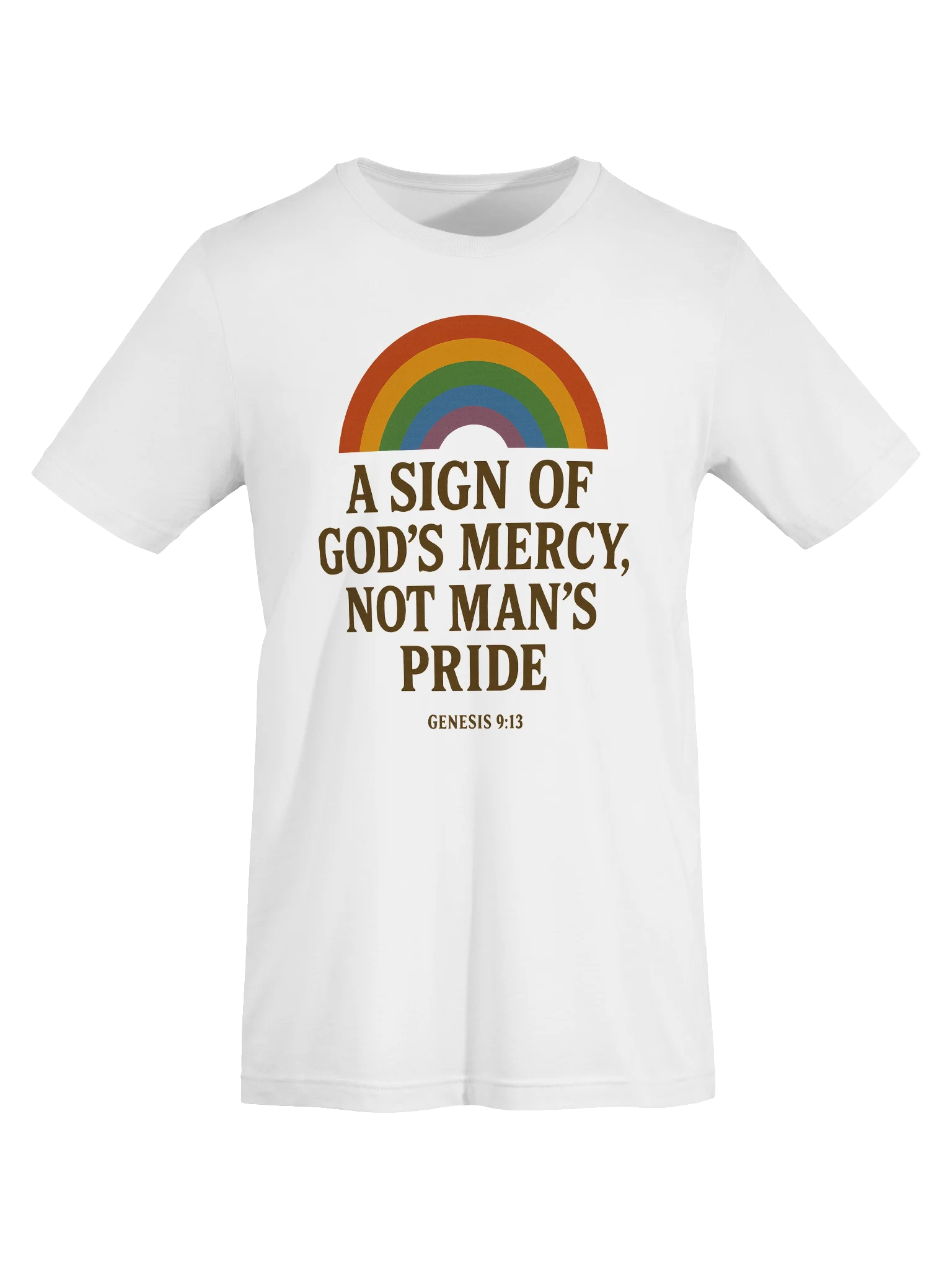 “Reclaim the Rainbow” — A Sign of God’s Mercy, Not Man’s Pride T-Shirt | Gold Standard Collection product image (7)