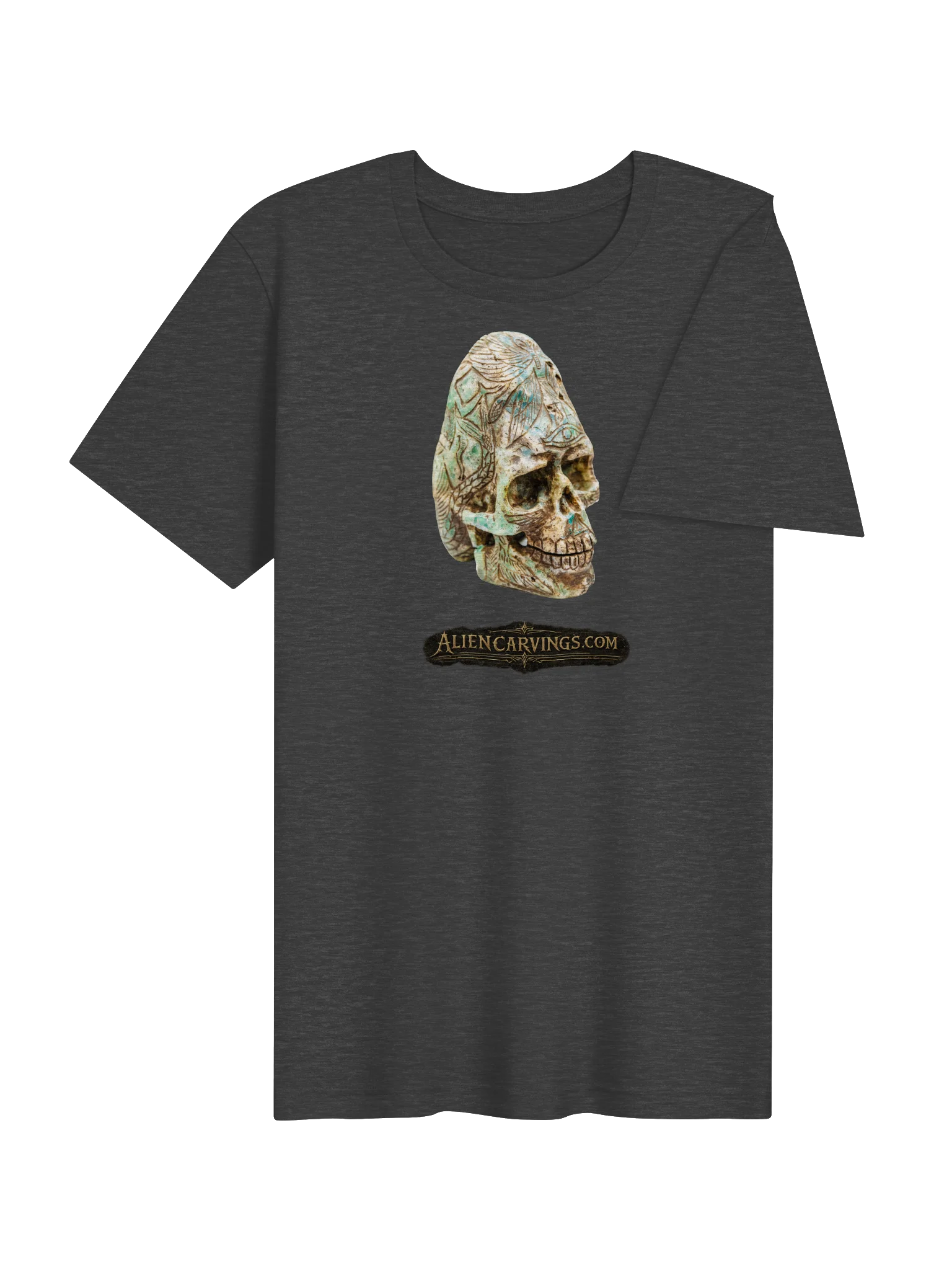Fluorite Paracas Skul Heather Grey T-Shirt product image (4)