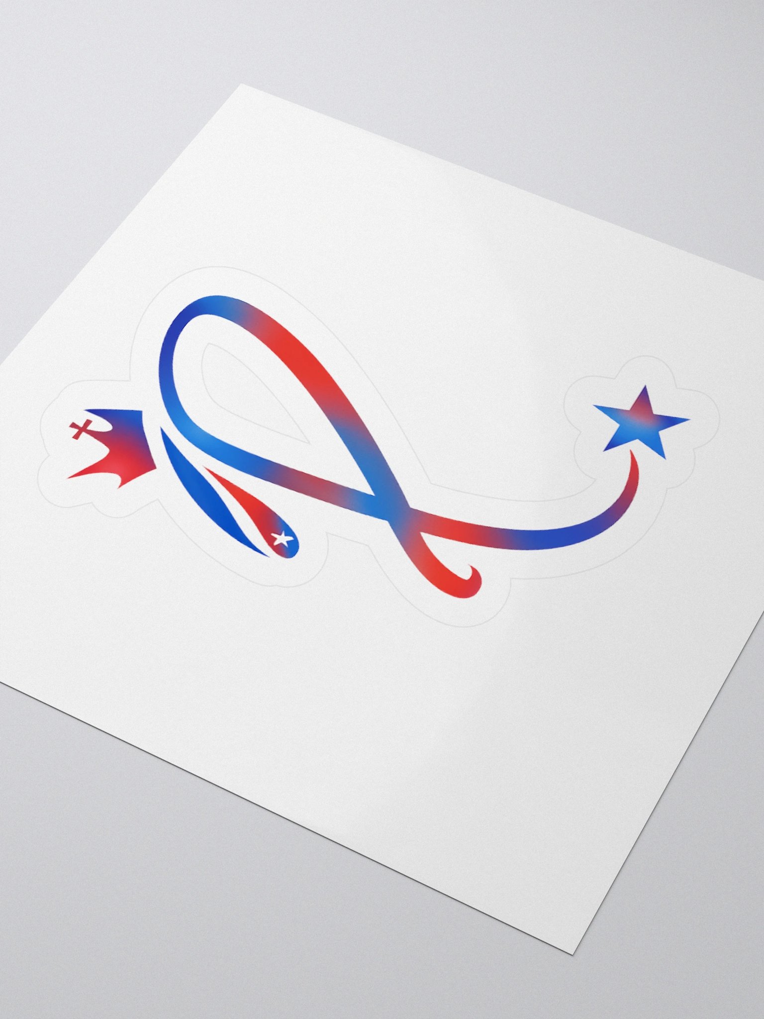 Red, White & Blue Crown Star Sticker product image (11)