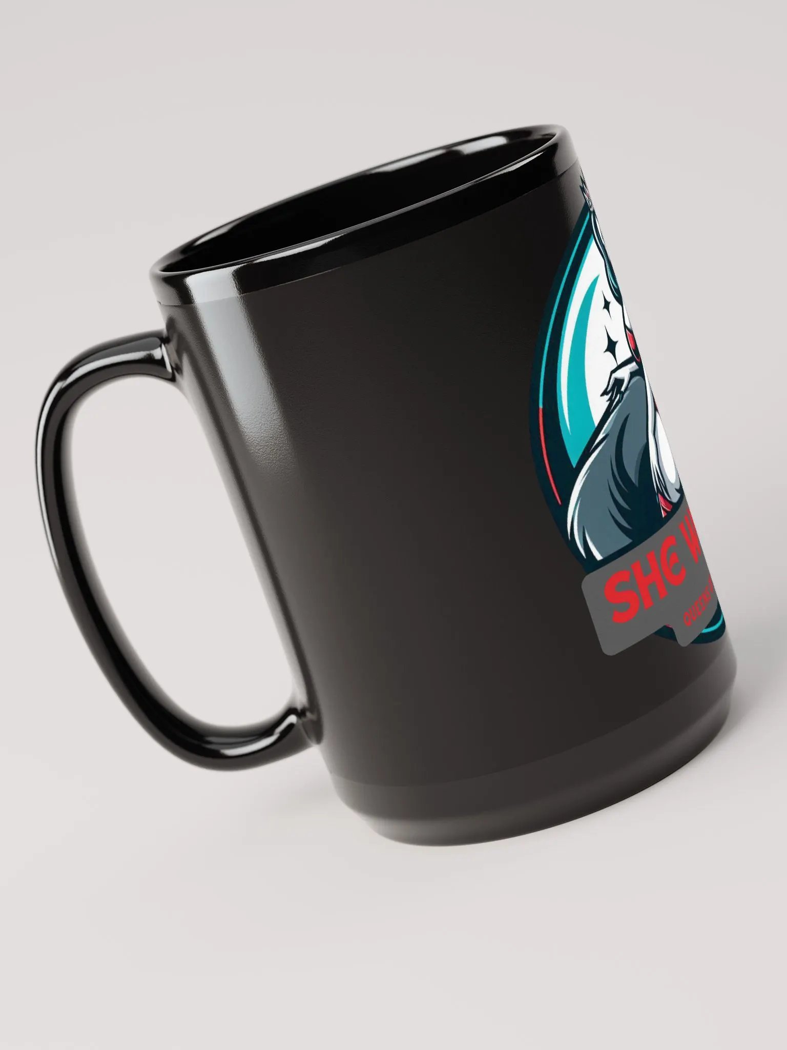 SHE WOLVES Black Glossy Mug product image (3)