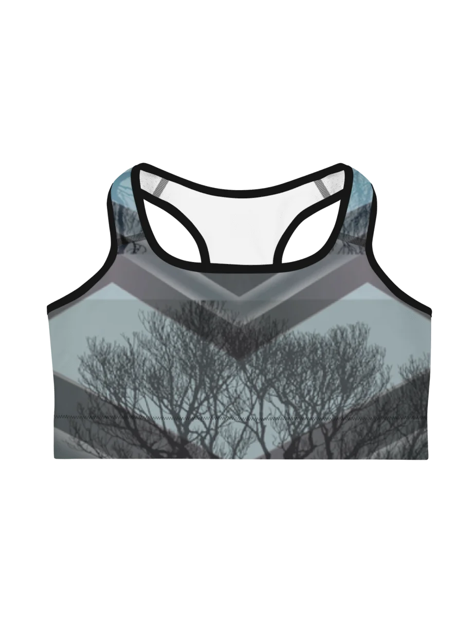 Gray Wood Sports Bra product image (3)