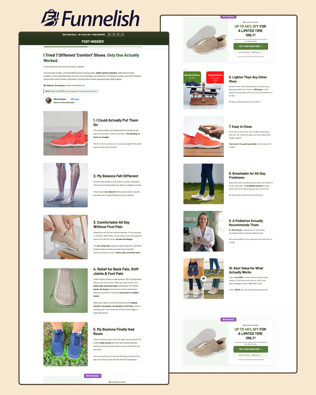 Hike FootWear Listicle Page | Funnelish Template product image (1)