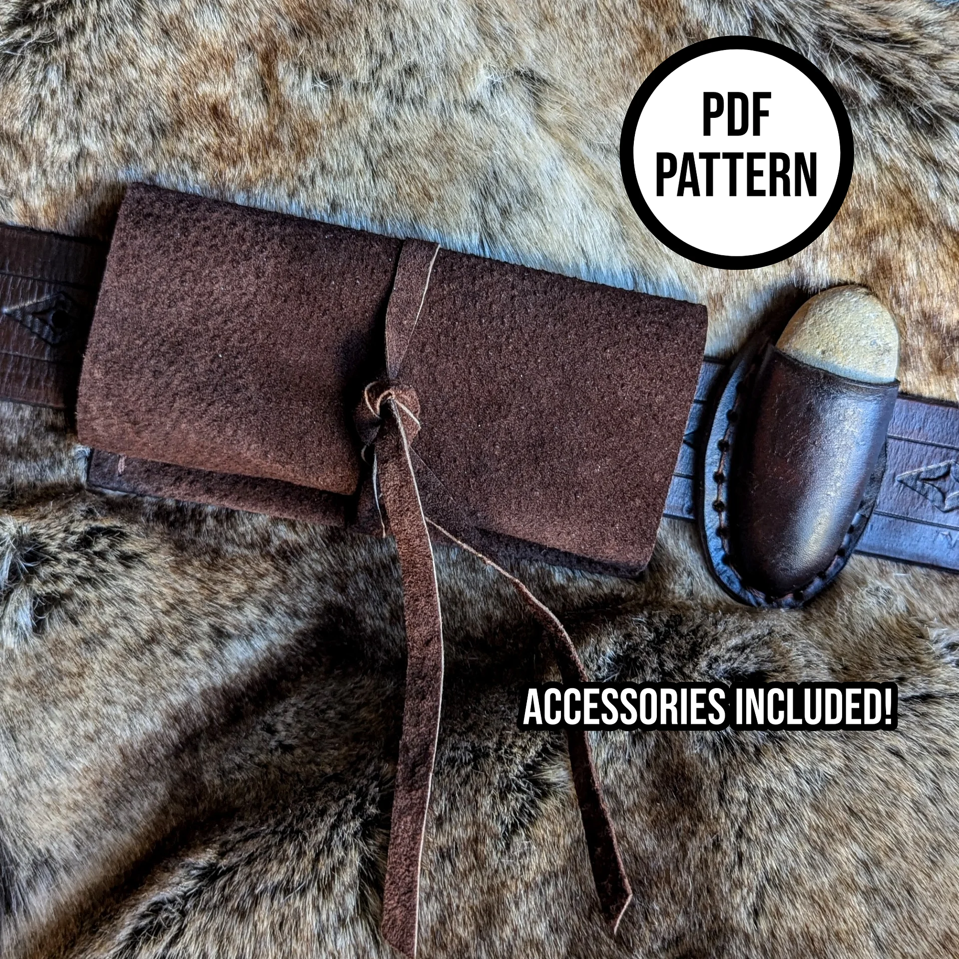 Aragorn Cosplay Belt Pattern (includes accessories!) - PDF Pattern for Leathercraft product image (5)