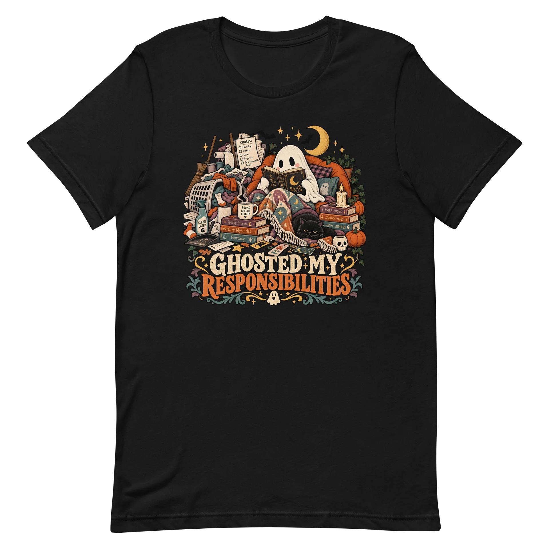 Ghosted My Responsibilities Halloween Bookish Tee product image (2)