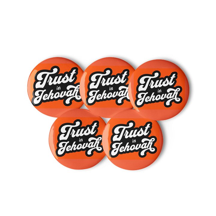Trust in Jehovah Pin Button Set – Bold Orange Edition product image (1)