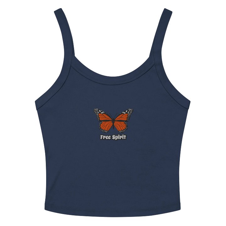 Embroidered Free Spirit Orange Butterfly Tank product image (14)