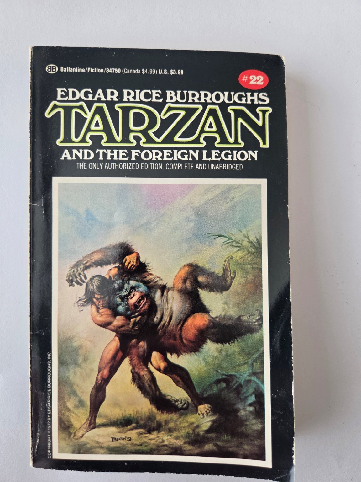 Vintage Tarzan and the Foreign Legion #22 – Edgar Rice Burroughs | Ballantine Paperback product image (1)