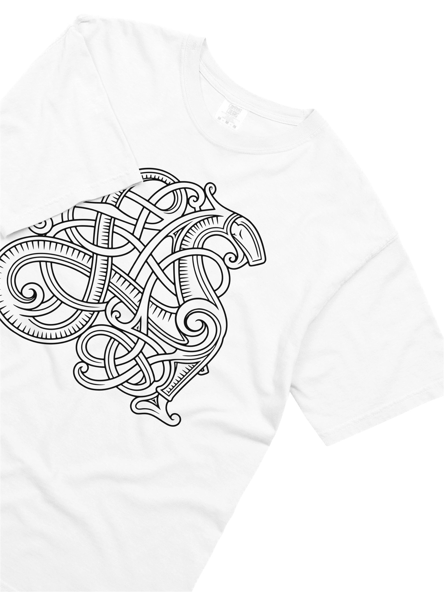 Graphic inspired by the Urnes style Viking brooch from Denmark - unisex t-shirt product image (3)