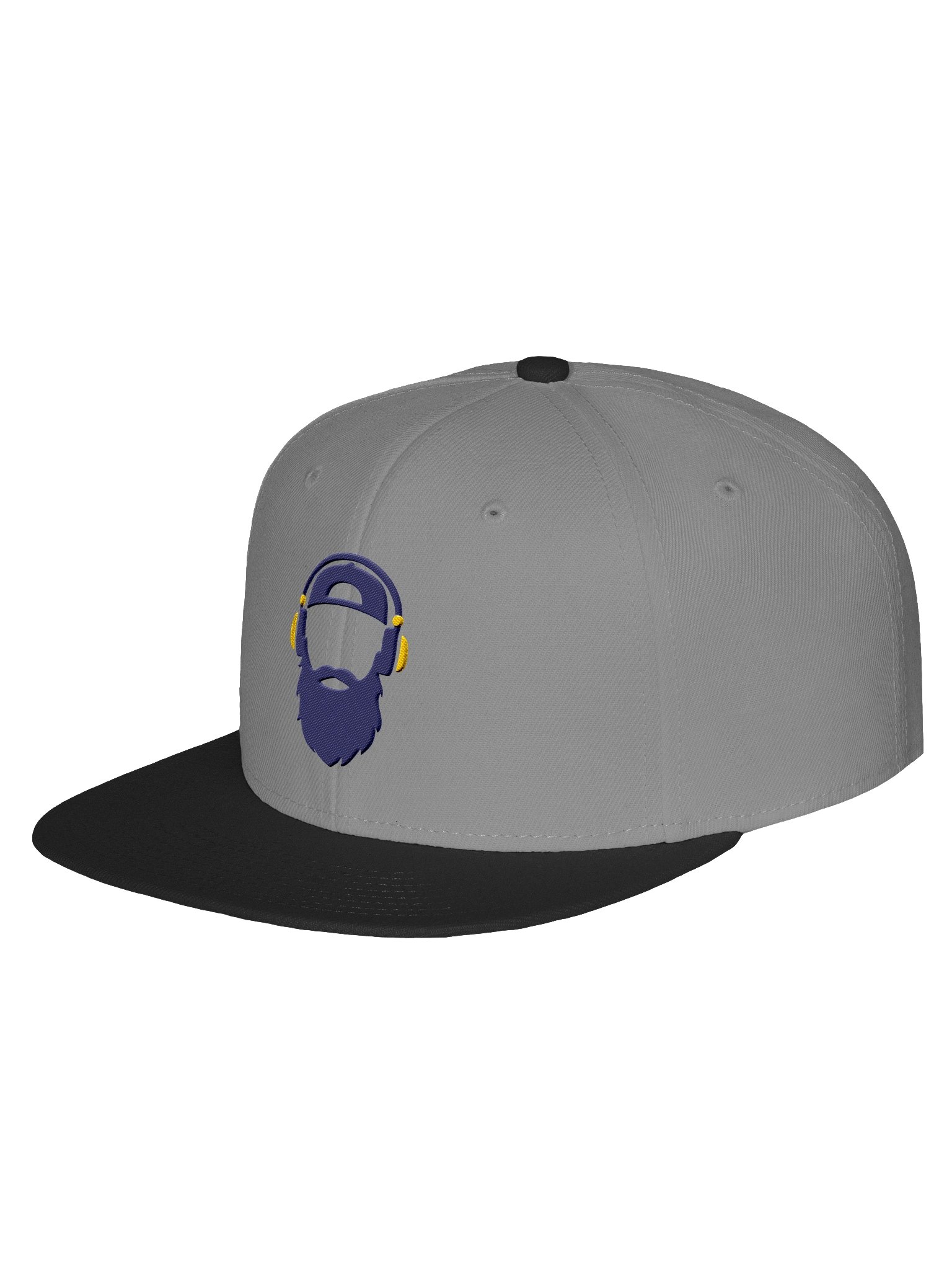 Flat Bill Rolen Beats Icon Split Script Hat – Navy/Yellow Split Vert Logo product image (2)