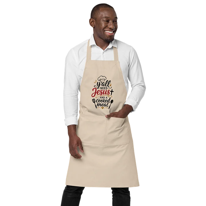 Yall Need Jesus and a Good a Good Meal -Apron product image (1)