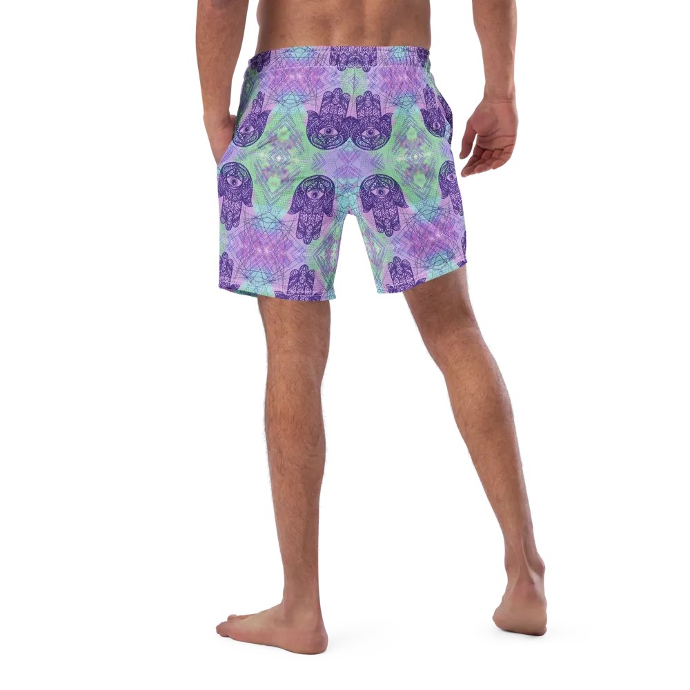 Mens Multicoloured Hamsa Hand Swim Shorts product image (1)