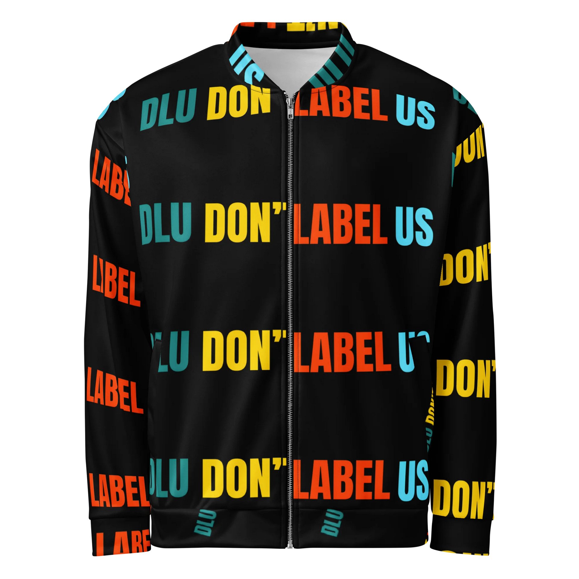 DLU DON’T LABEL US® Rebel Statement All-Over Print Bomber Jacket product image (1)