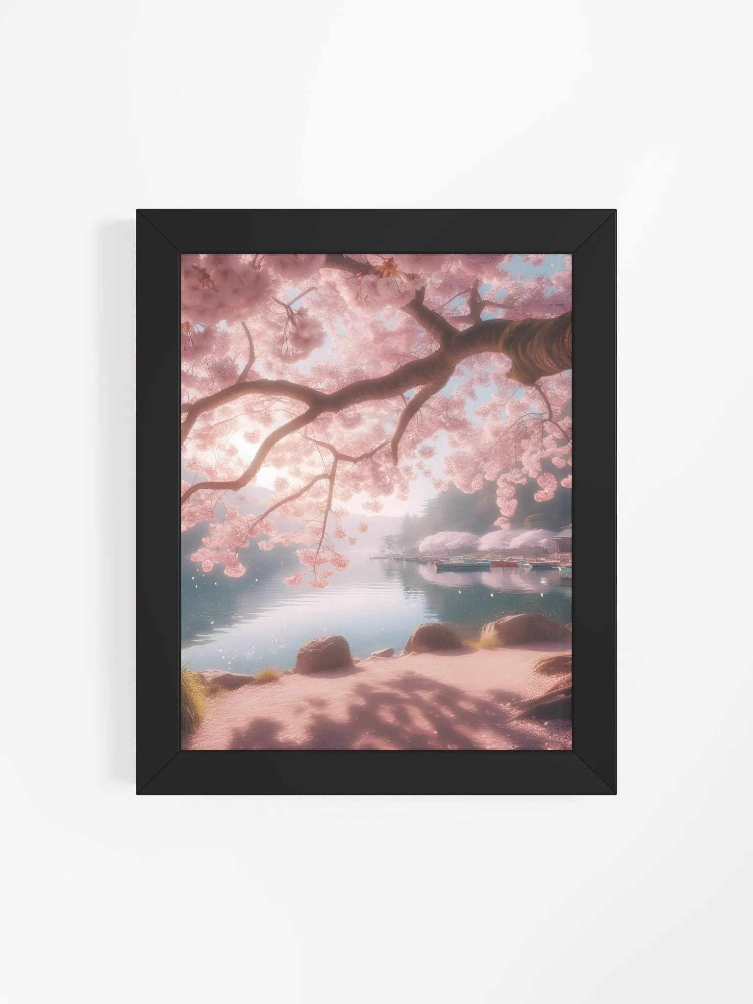 Lakeside Petals Matte Poster In Frame product image (4)