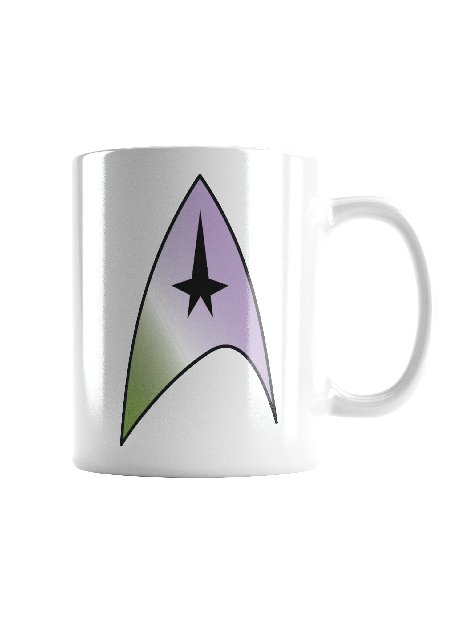 Genderqueer Pride Gradient Starfleet Mug product image (1)