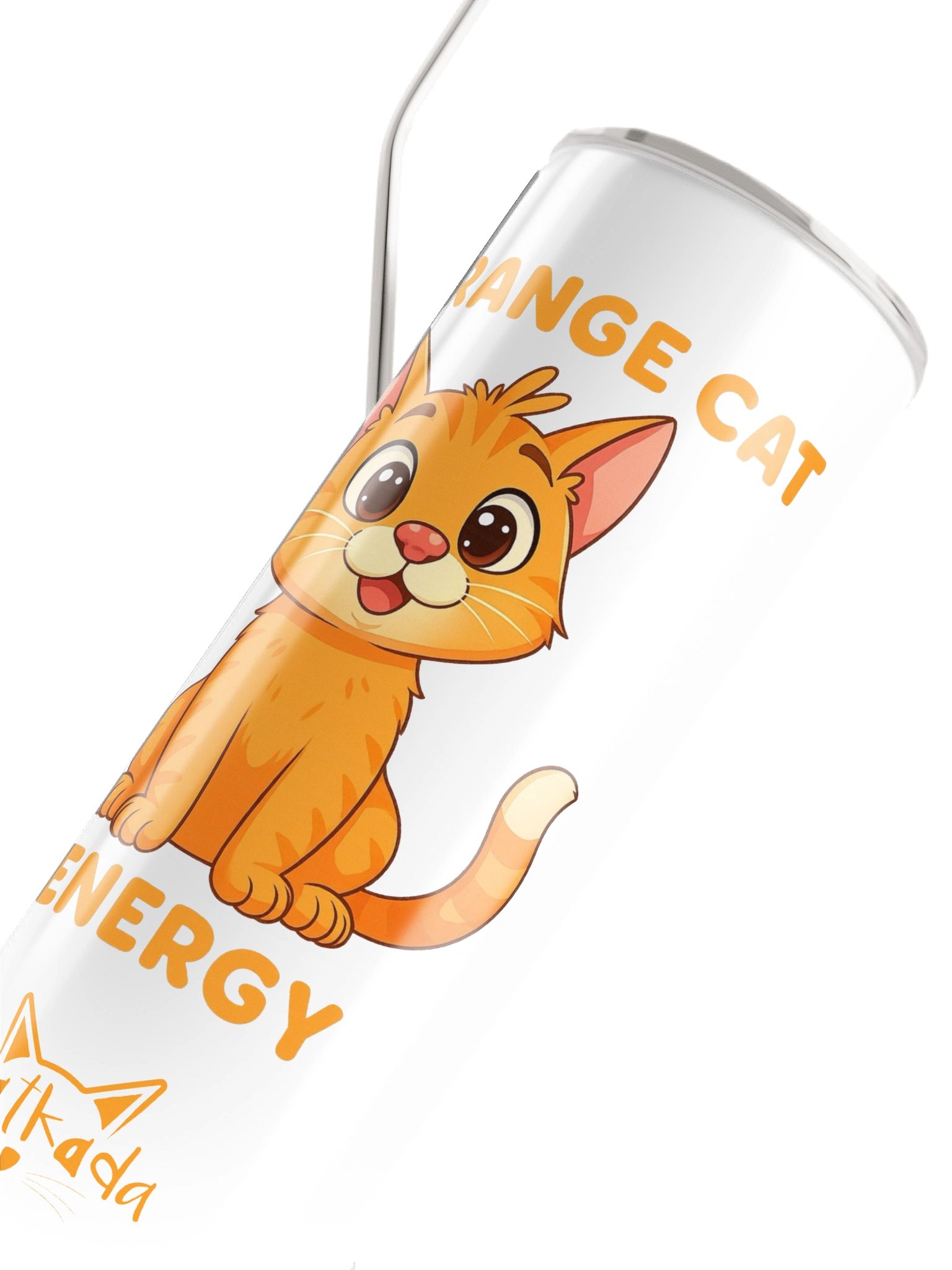 ORANGE CAT ENERGY STAINLESS STEEL CUP product image (4)