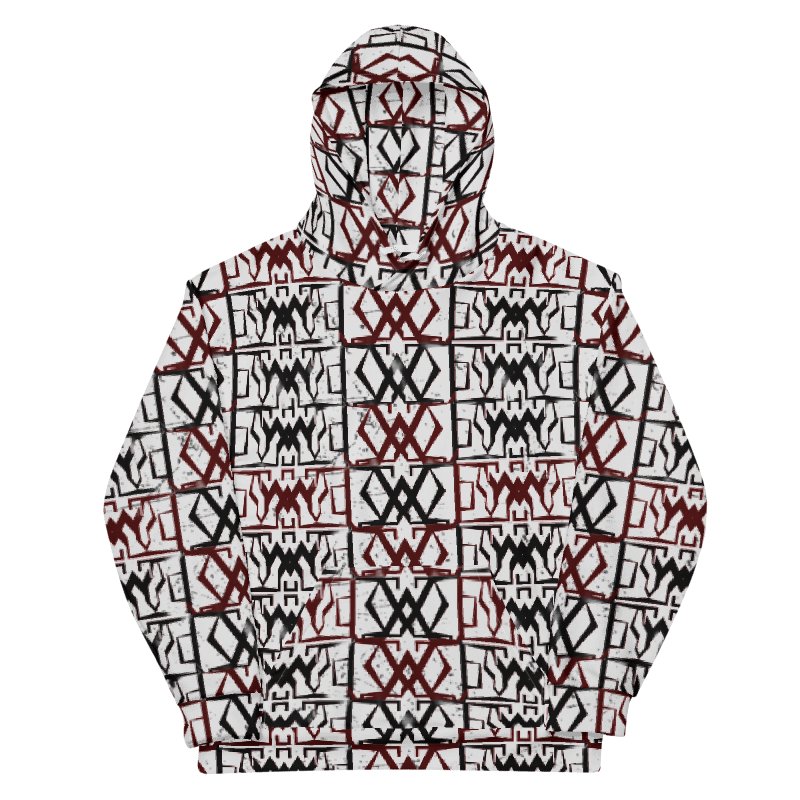 Crimson Geometry / "Woli-Vuitton: Unisex Hoodie product image (1)