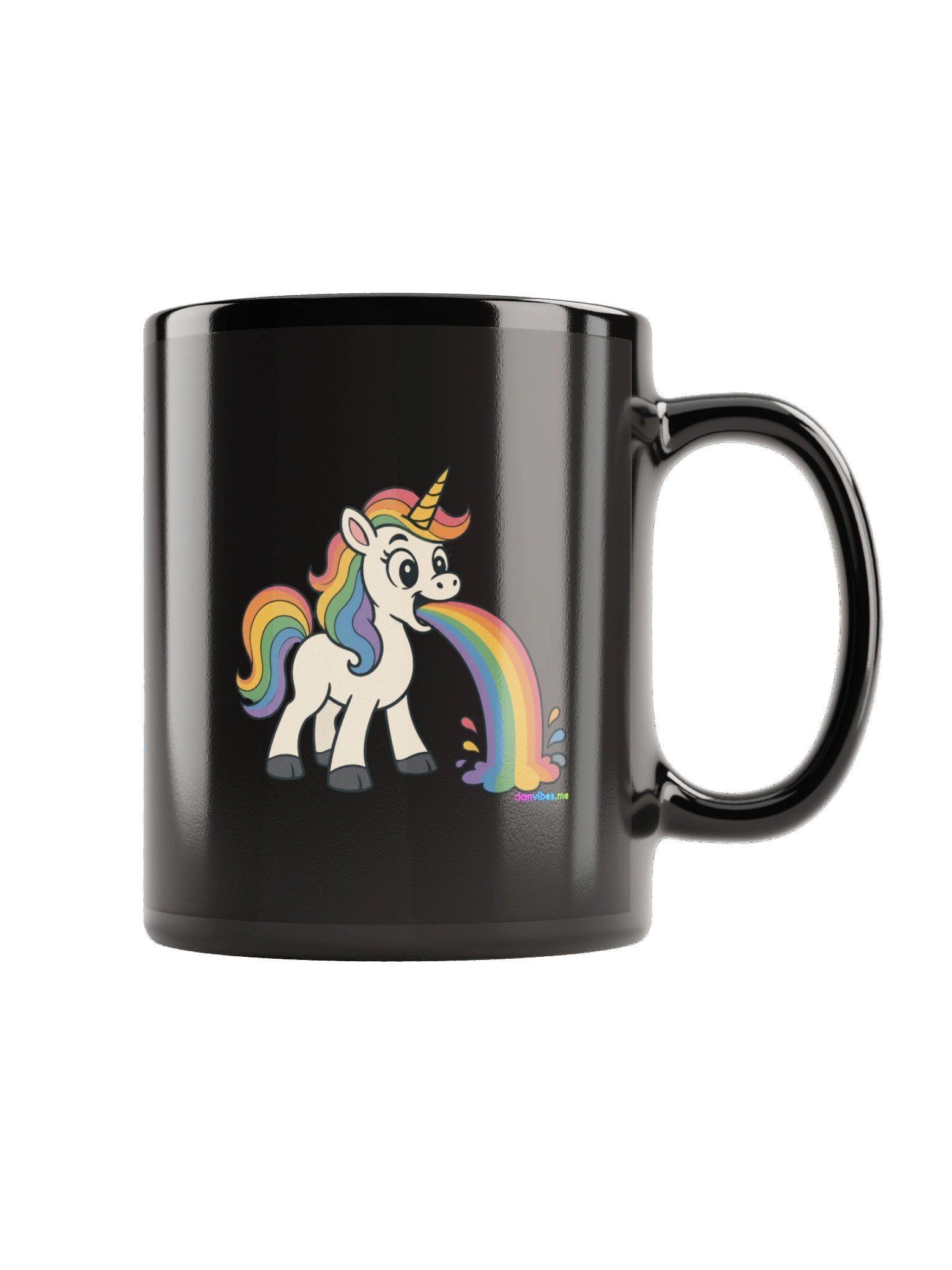 Puking Unicorn - Black Coffee Mug product image (6)