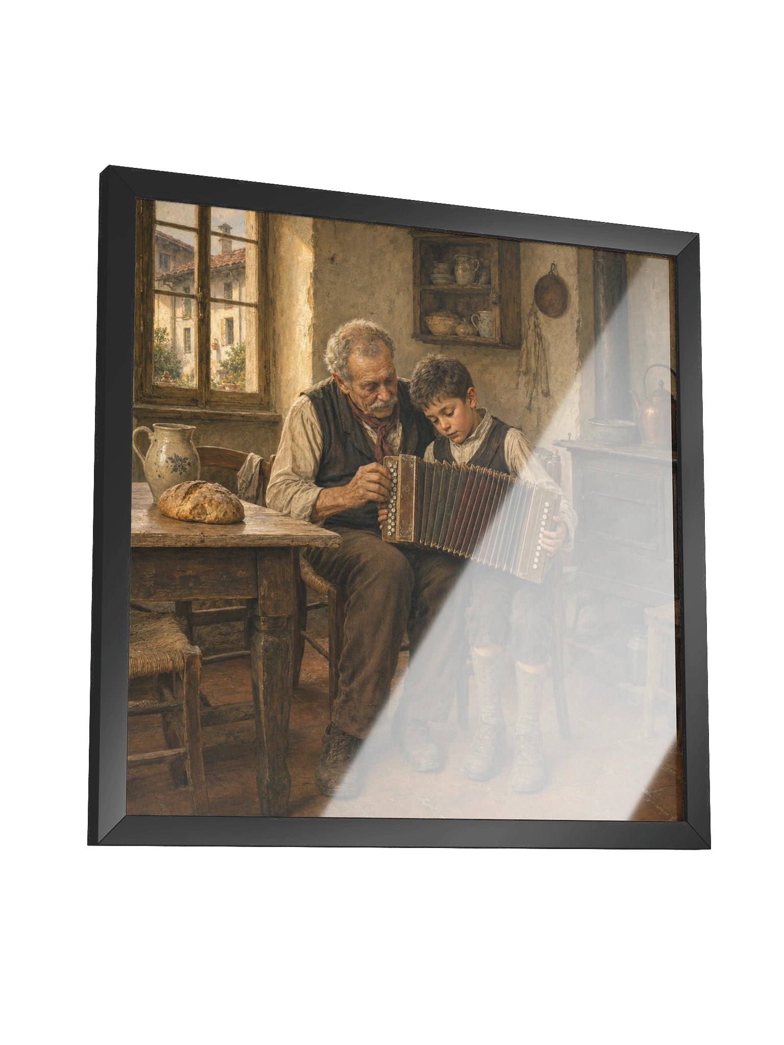 La Lezione di Fisarmonica — Framed Matte Art Print product image (6)