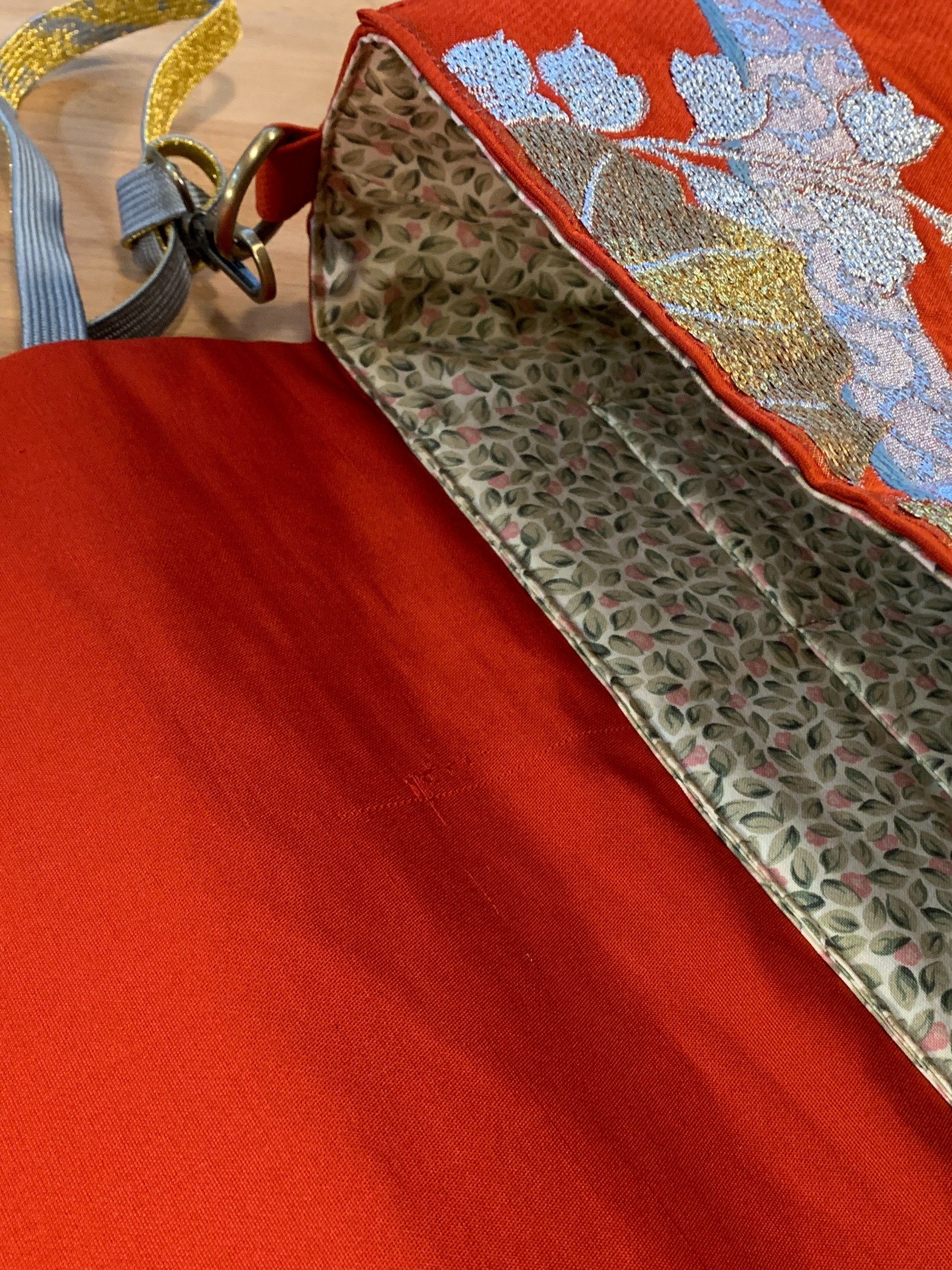 Upcycled Japanese Obi Messenger Bag ~ Handmade with Vintage Japanese Kimono Textiles product image (9)