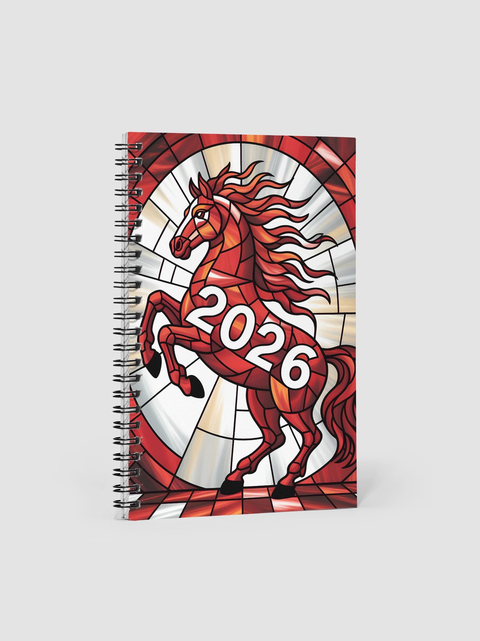 2026 The Fire Horse Notebook - Stained Glass Art product image (1)