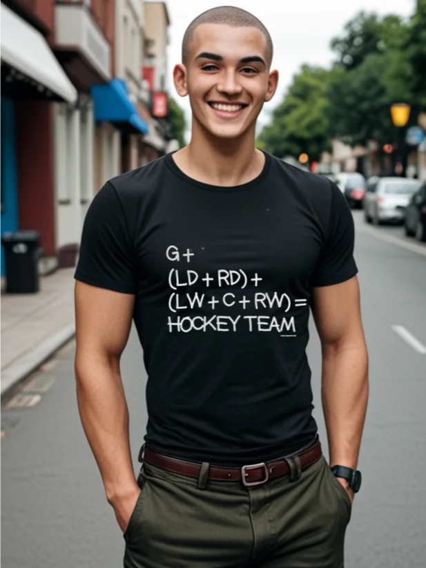 Funny Hockey T-Shirt – Hockey Formula – Beer League Hockey Shirt for Men – Gift for Hockey Players & Fans product image (2)