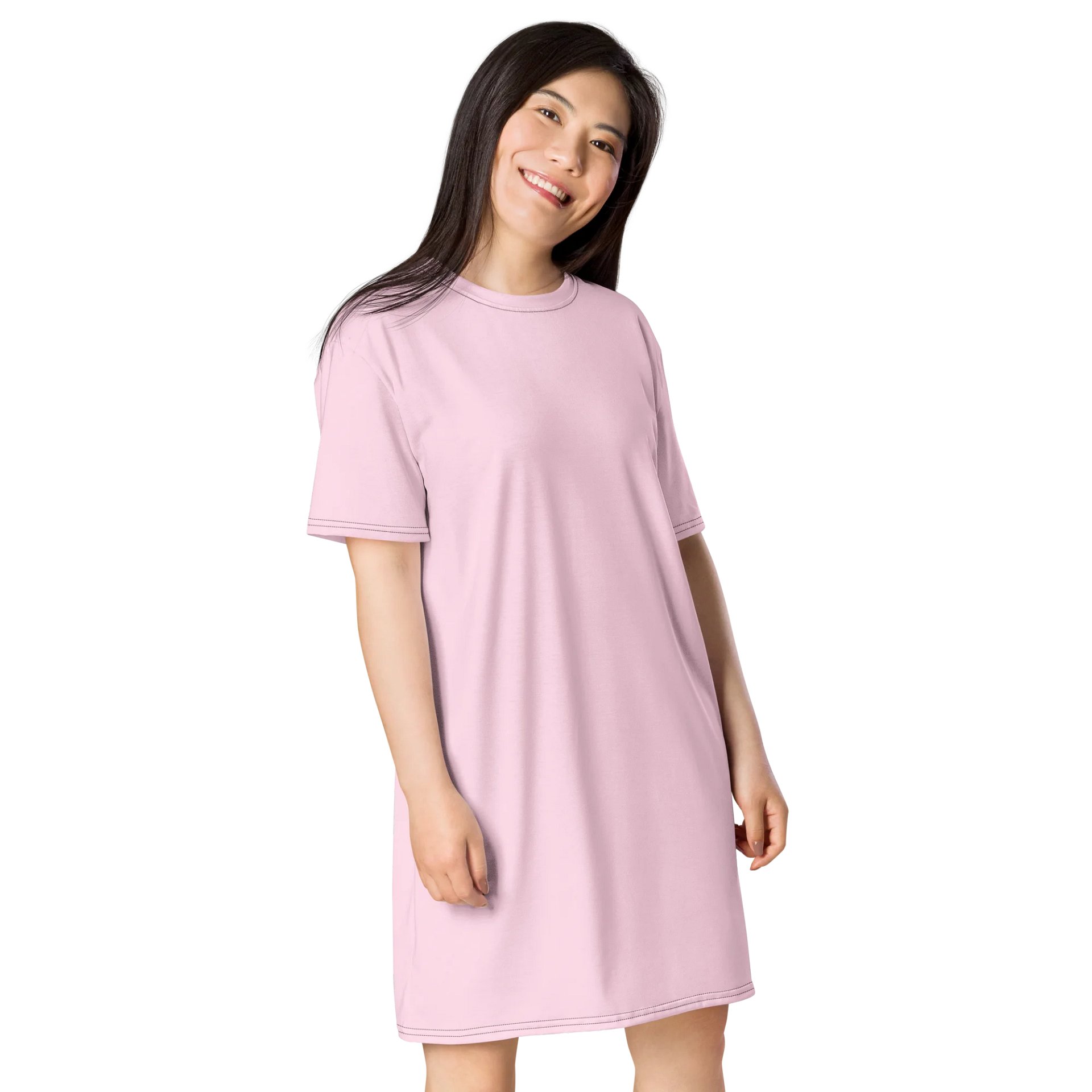 Oversized T-Shirt Dress - Playful Pig Pink, Sizes 2XS-6XL product image (4)
