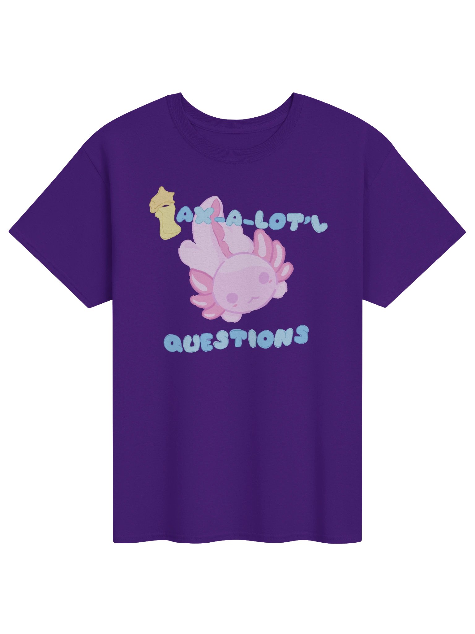 Ax-a-lot’l Questions Axolotl - Cartoon Tee product image (1)