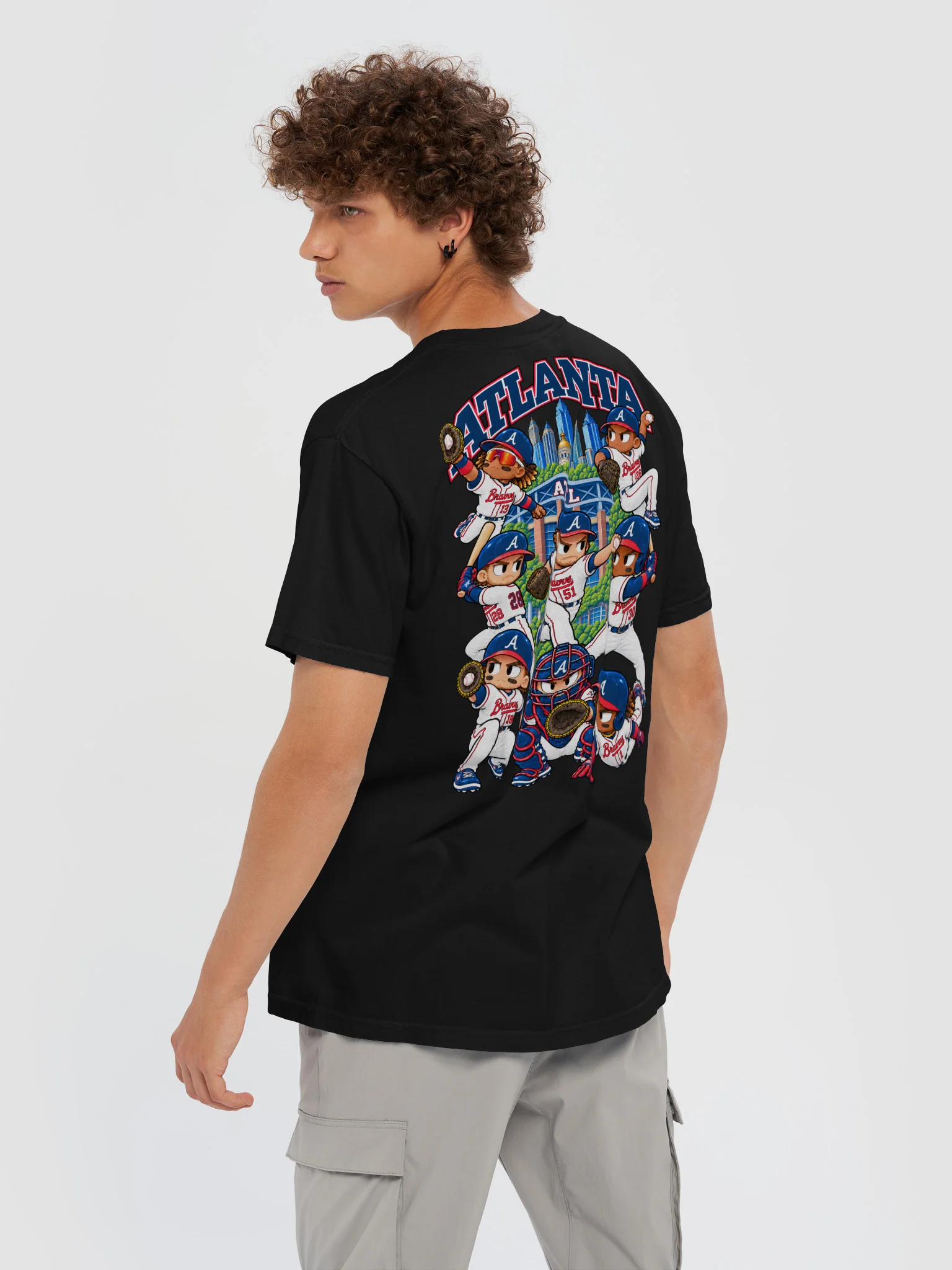 Atlanta Baseball 2026 Animated Player Back Print T-Shirt product image (6)