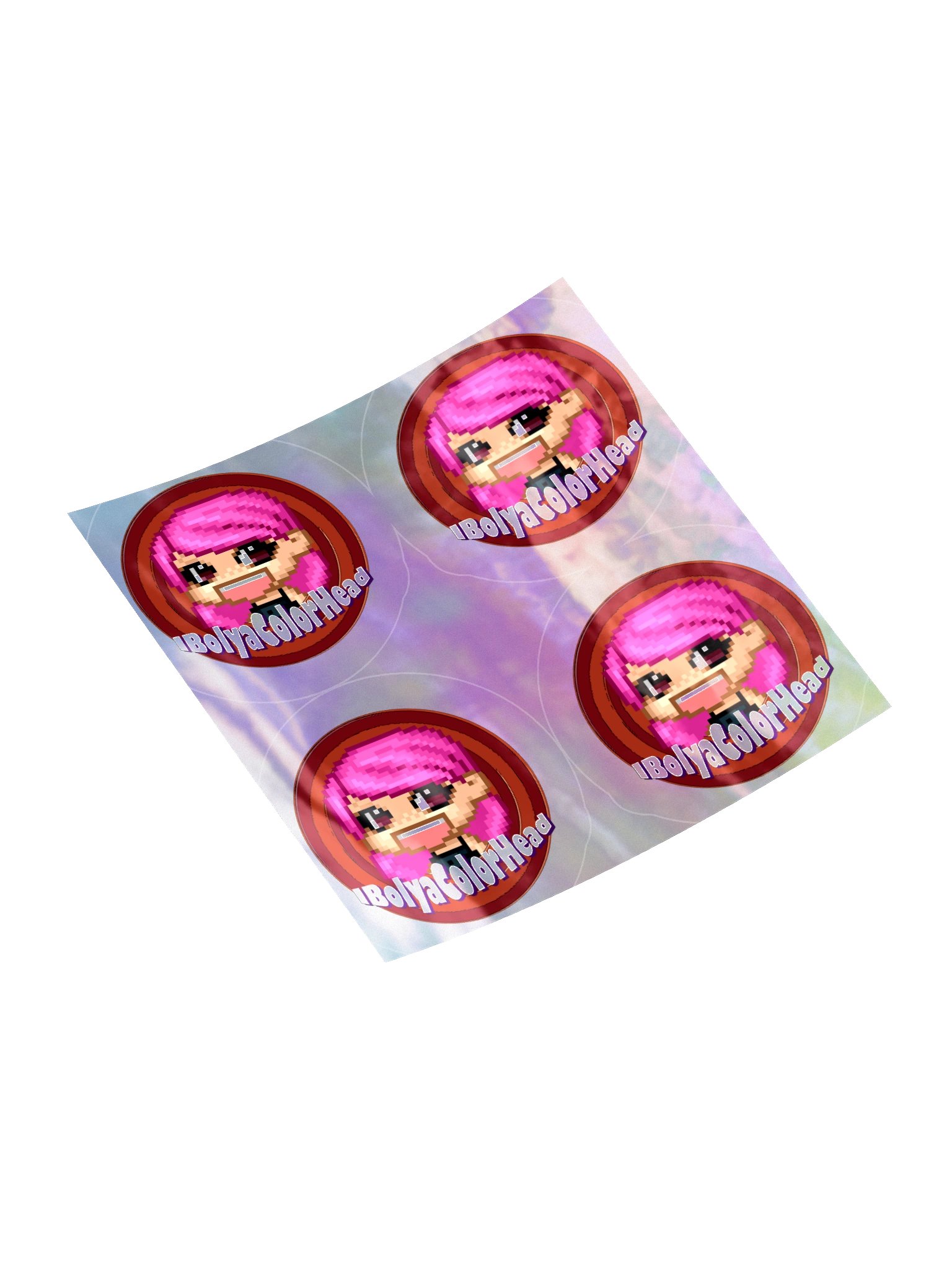 IbolyaColorHead Logo Holographic Stickers product image (4)