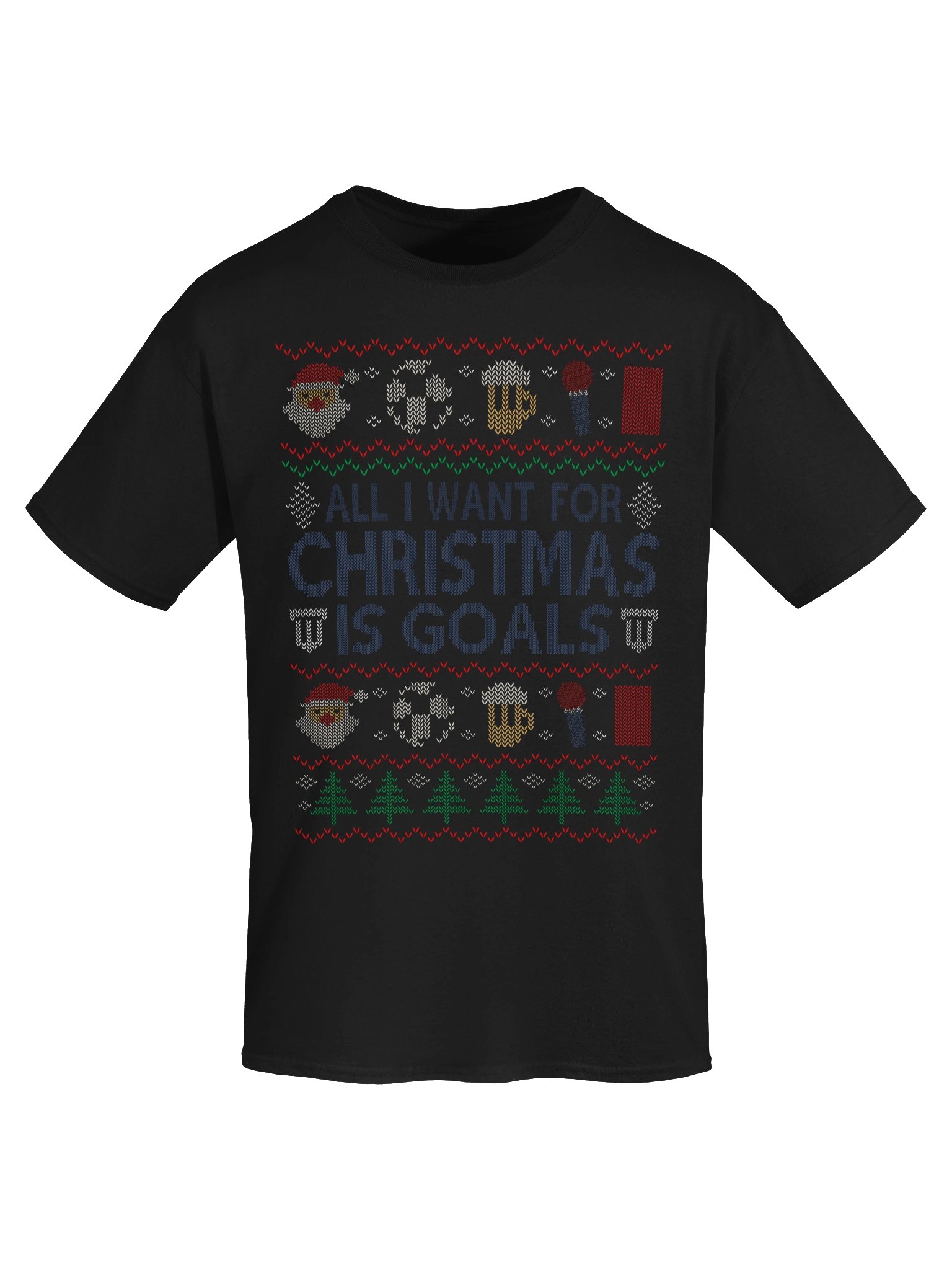 All I Want for Christmas Is Goals T-Shirt | Ugly Sweater Style Football Fan Christmas Gift product image (10)