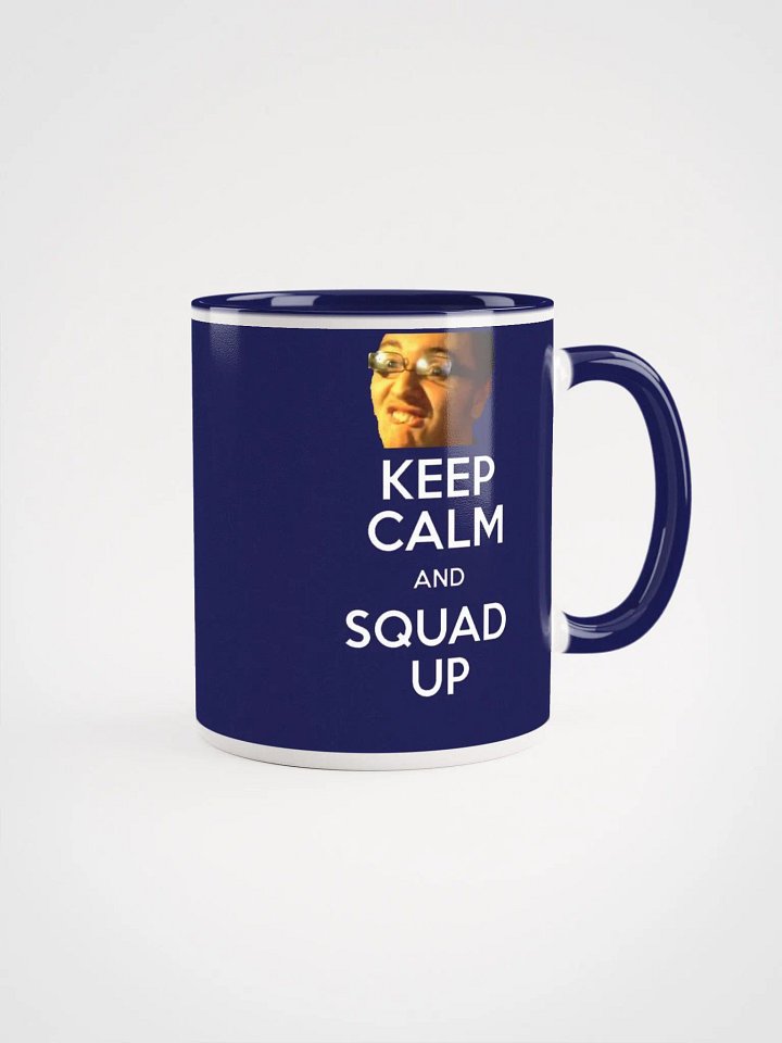Keep Calm & Squad Up Mug (Dark Blue) product image (1)