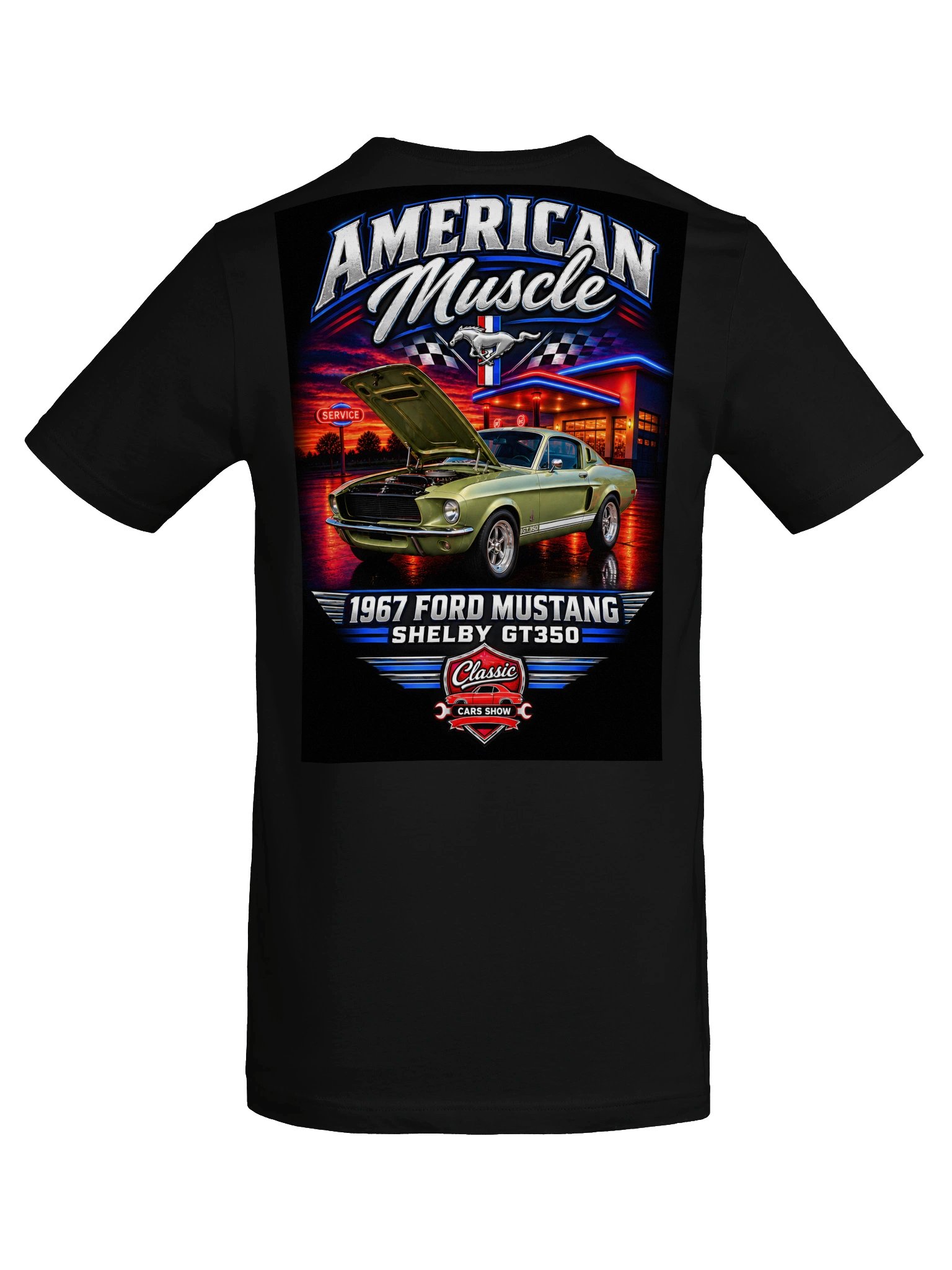 1967 Ford Mustang Shelby GT350 – American Muscle T-Shirt product image (6)