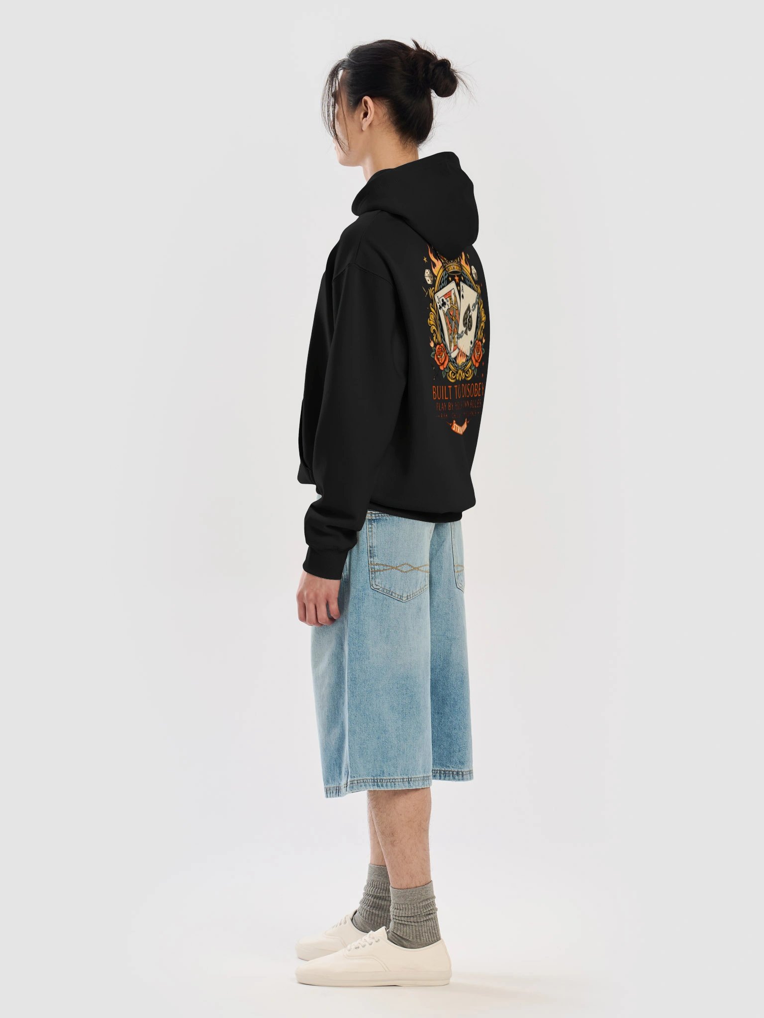 Premium Heavyweight Oversized Hoodie - "Built To Disobey" Dual-Sided Statement Streetwear product image (48)