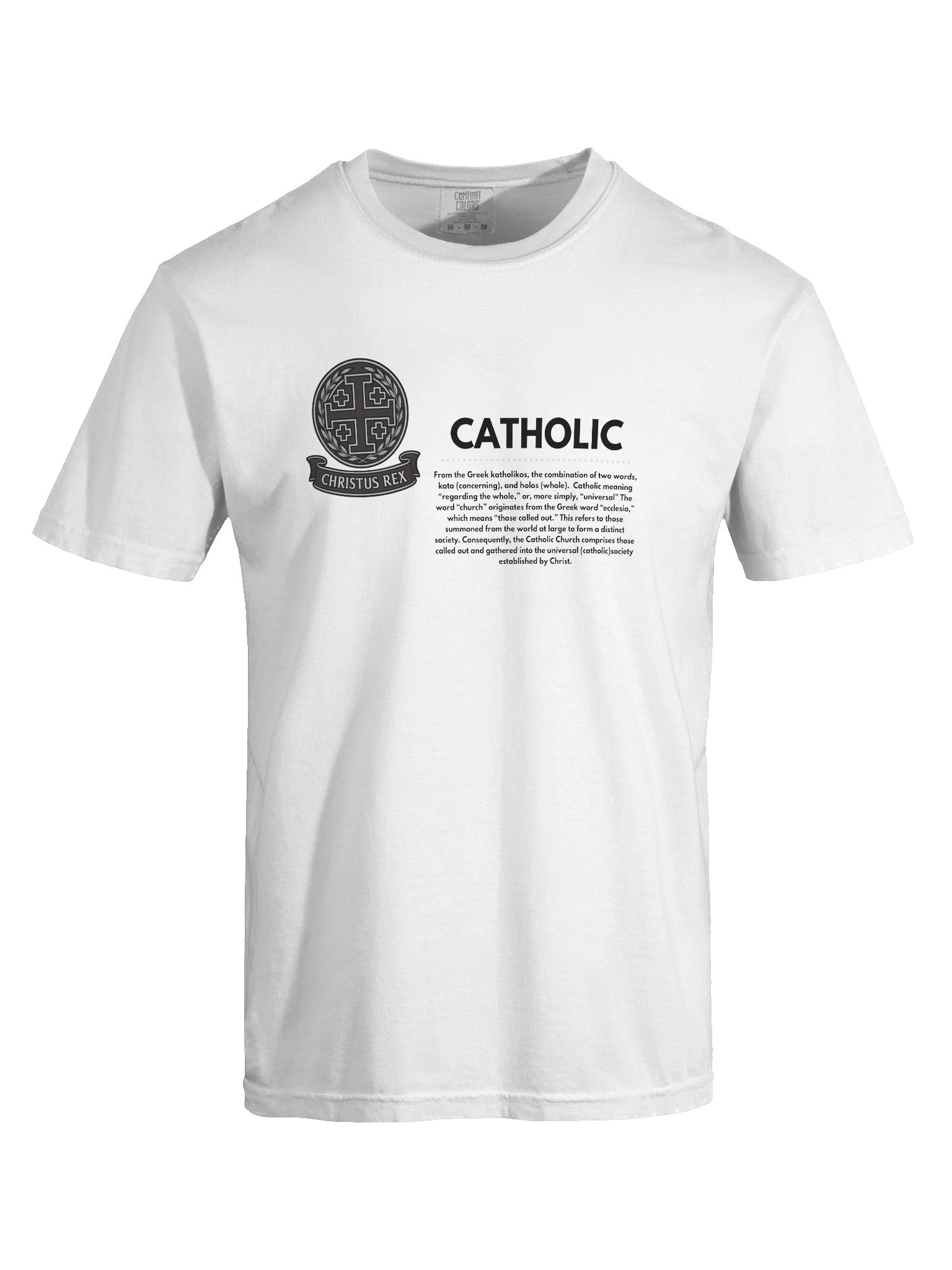 Catholic tee white product image (7)