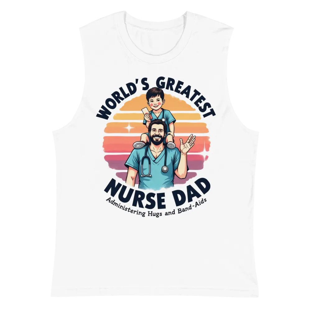 World's Greatest Nurse Dad Muscle Tank product image (2)